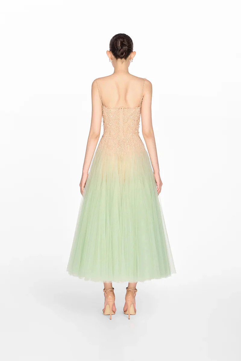 Montsand Mint Ombre Lace Midi Dress 4
