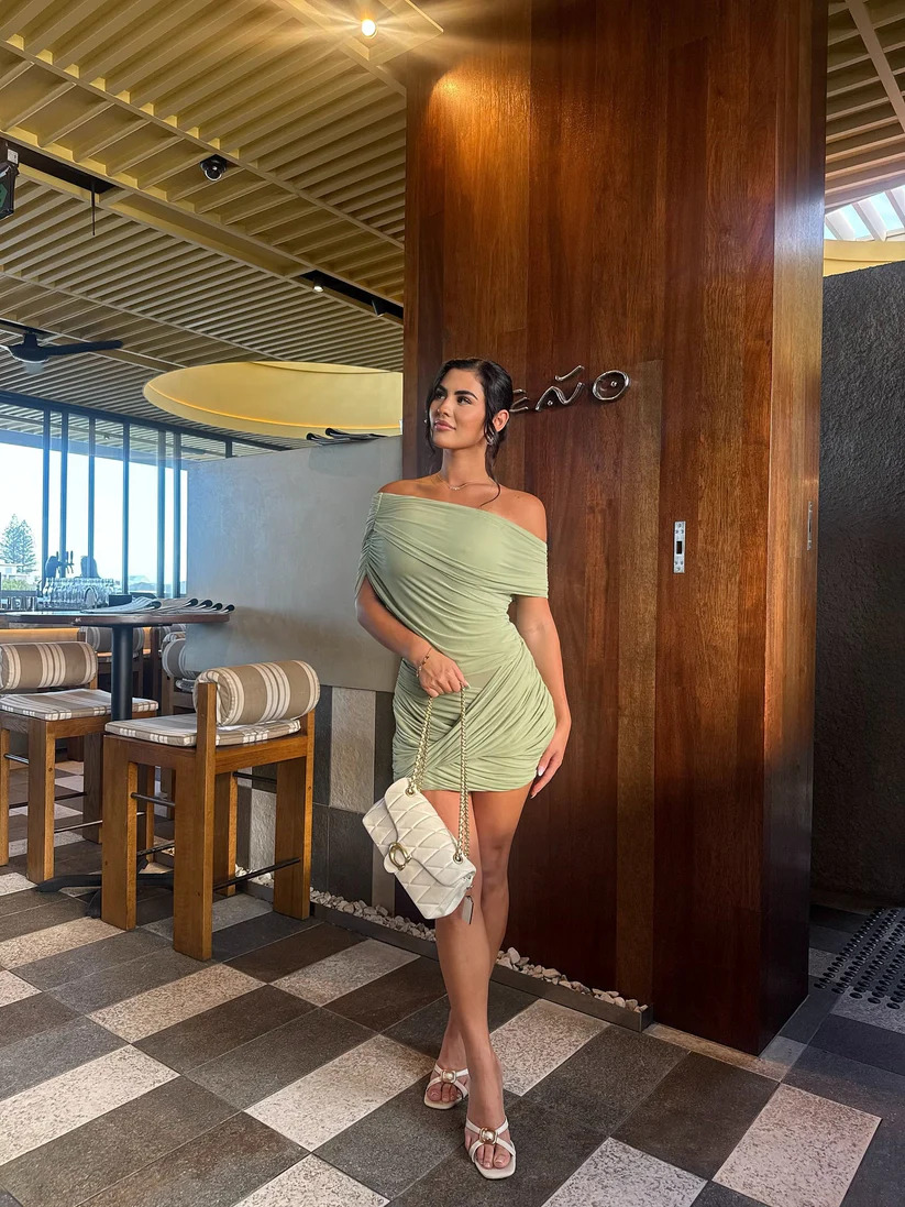 Benni Otto Mini Dress - Pistachio