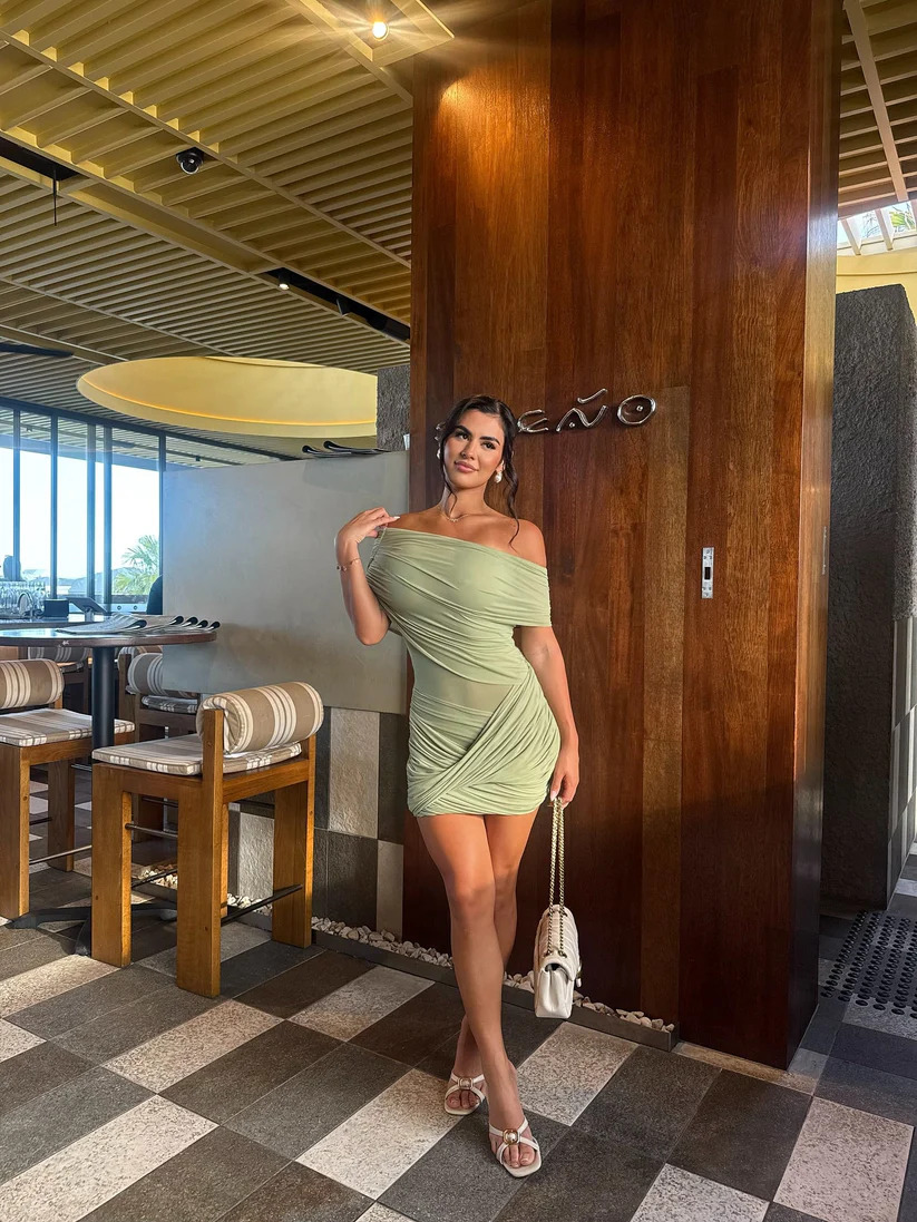 Benni Otto Mini Dress - Pistachio 2