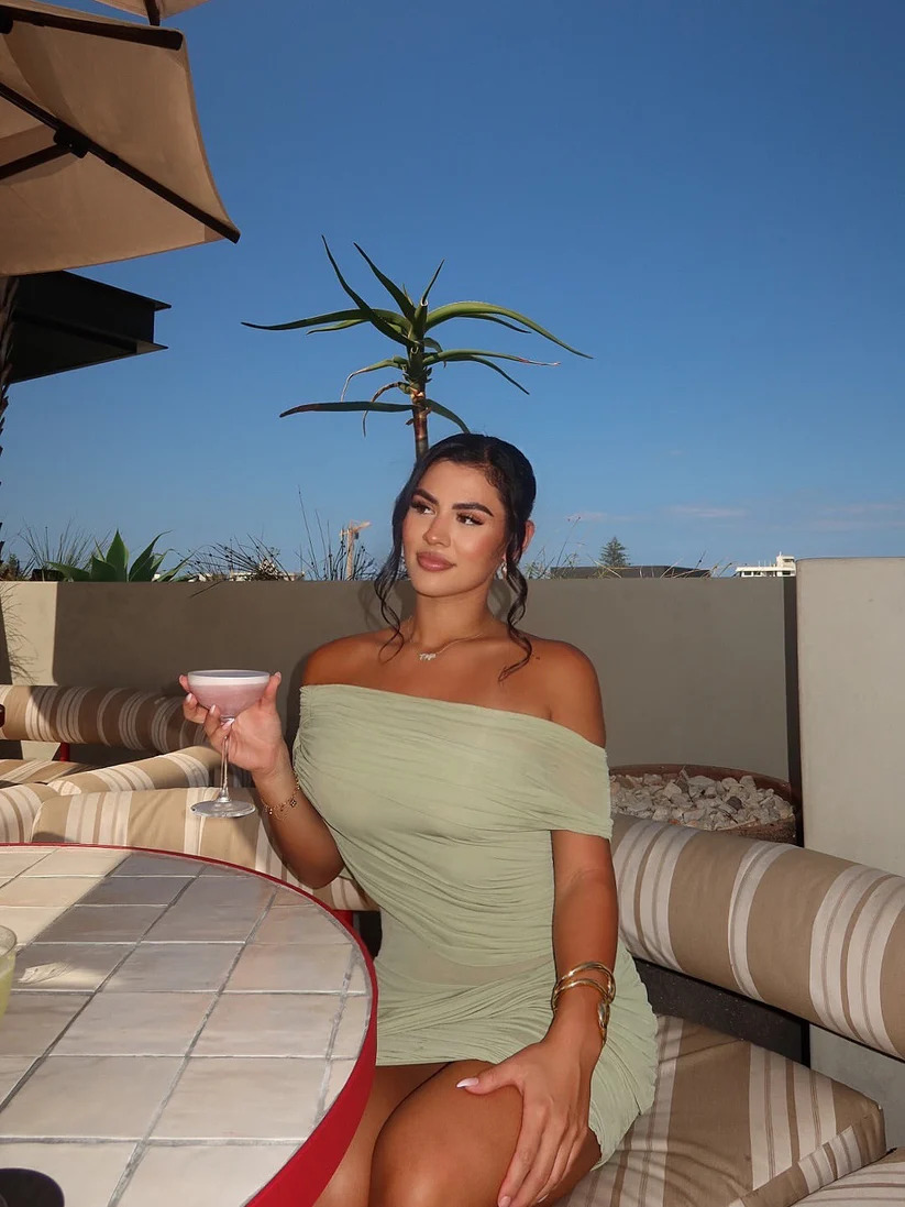 Benni Otto Mini Dress - Pistachio 3