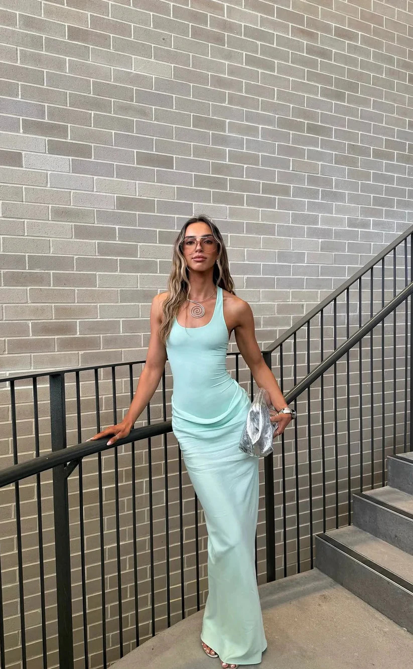 Benni Jade Maxi Dress - Bleached Aqua 2