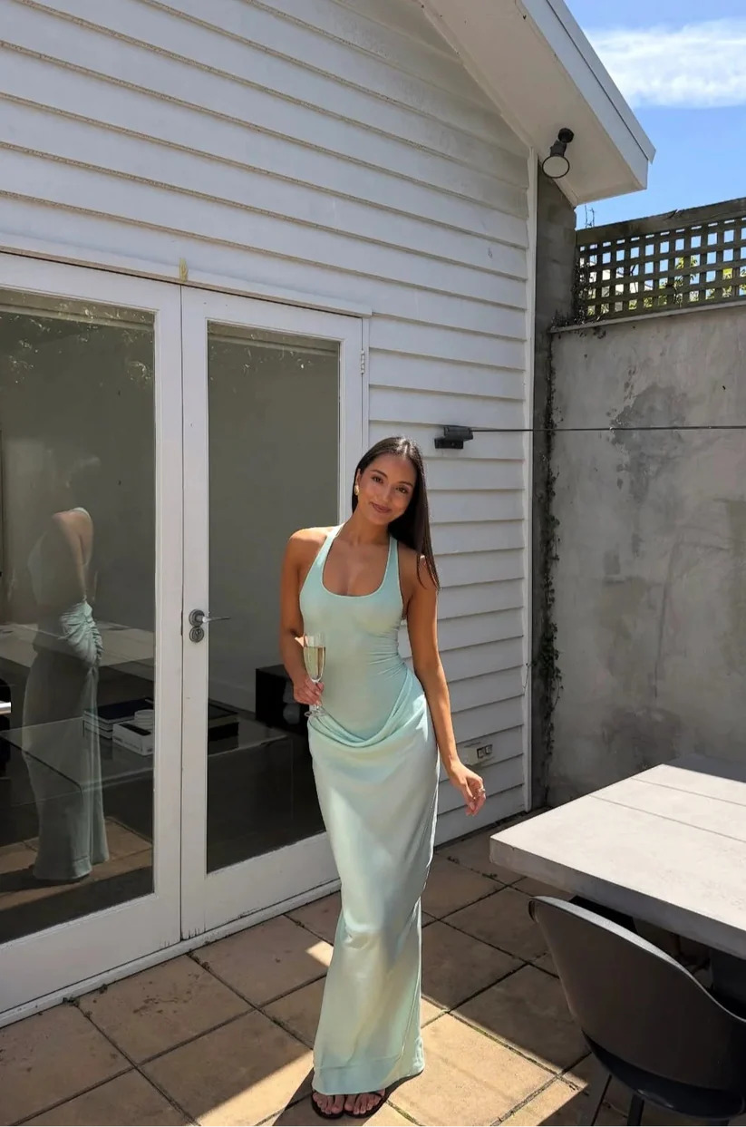 Benni Jade Maxi Dress - Bleached Aqua 4