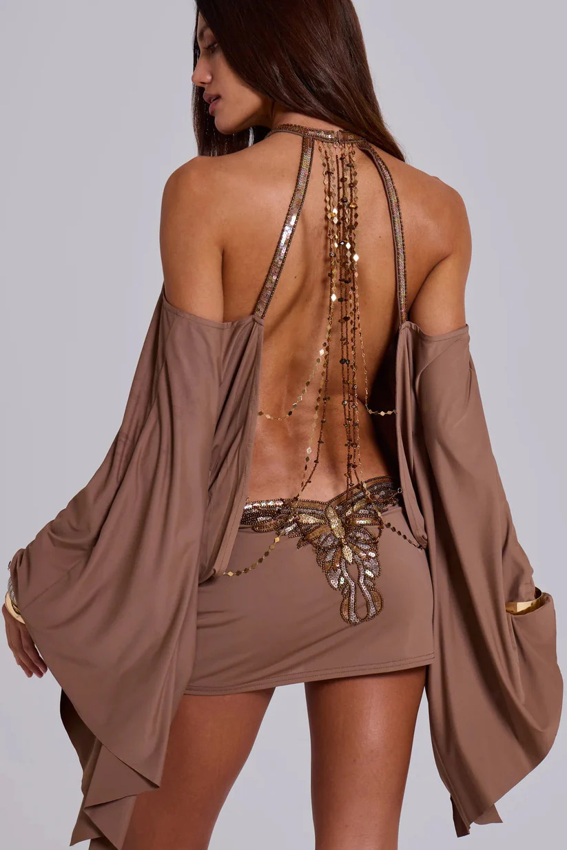 Jaded London Alula Embellished Butterfly Mini Dress 2