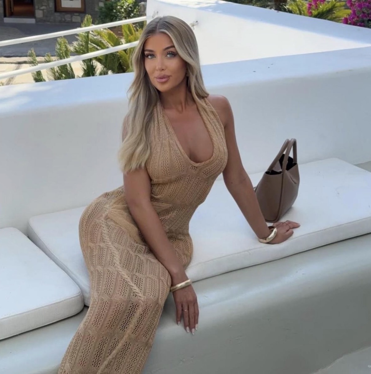 SOLEIL HALTER KNITTED MAXI