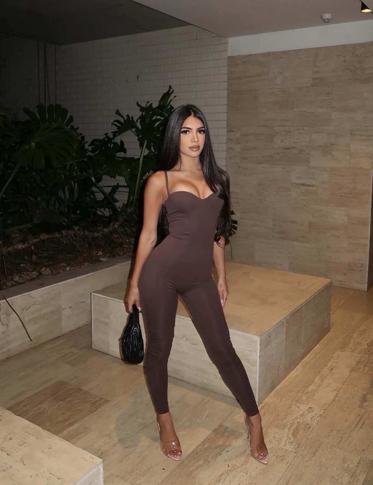 SCULPT JUMPSUIT IN BROWN 3
