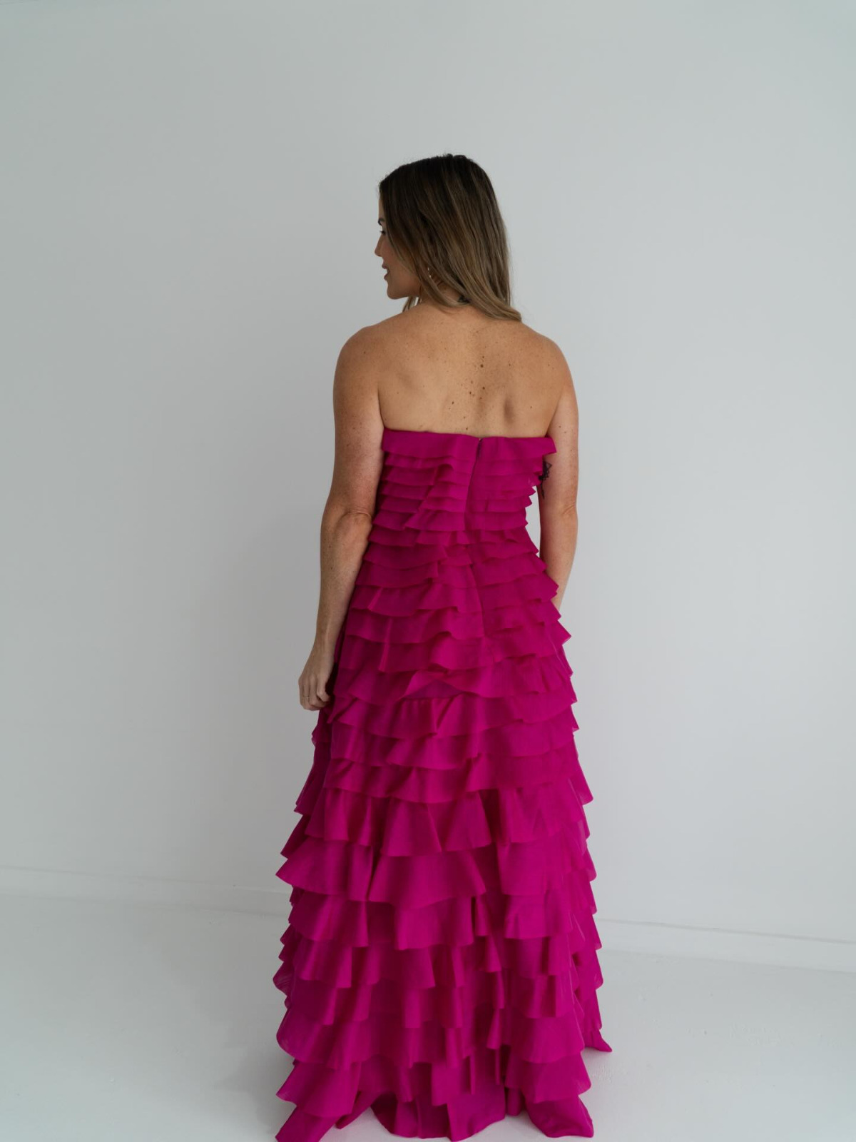 AJE - Fleur Pleated Gown - Magenta (12) 3