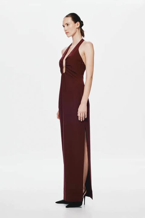 Misha - Alusia Maxi Dress - Red Wine (10) 2