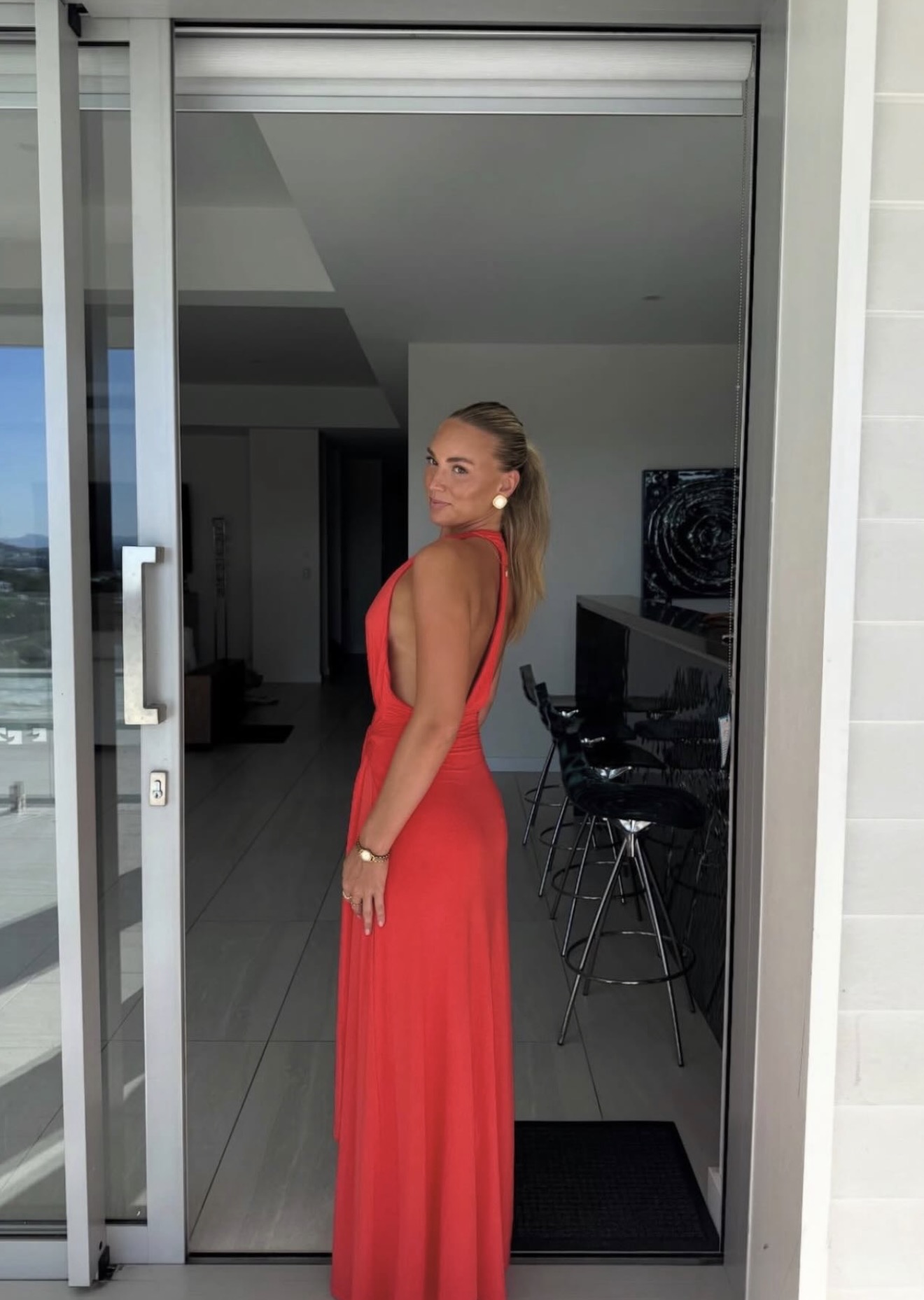 Kookai Jasmine Maxi Dress in Grenadine🍑 2