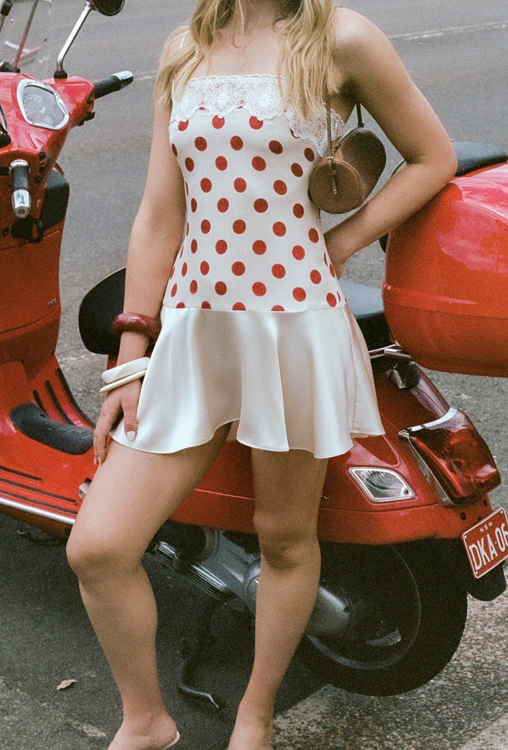 BELSKI Margaux Mini Dress, Red