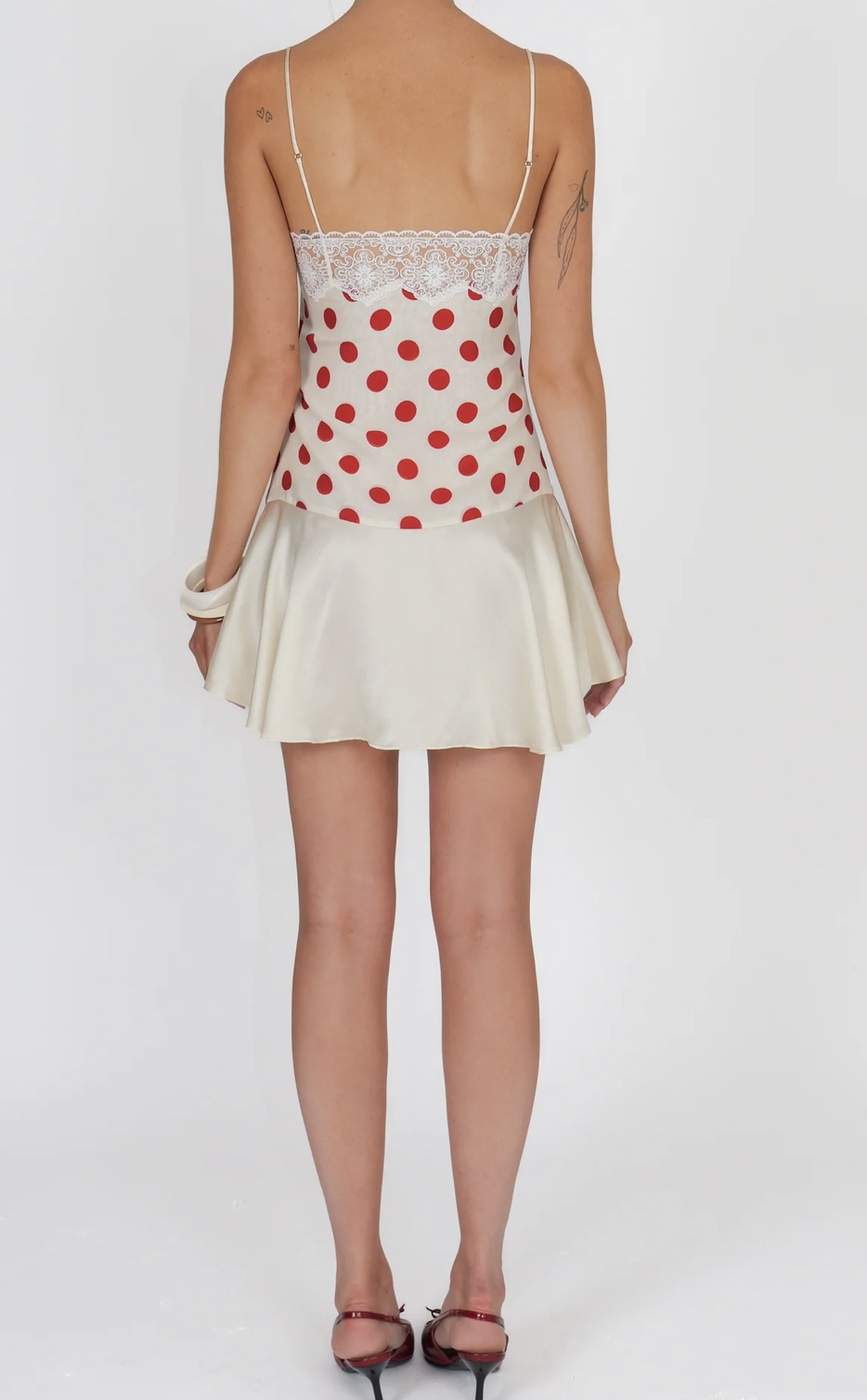 BELSKI Margaux Mini Dress, Red 3