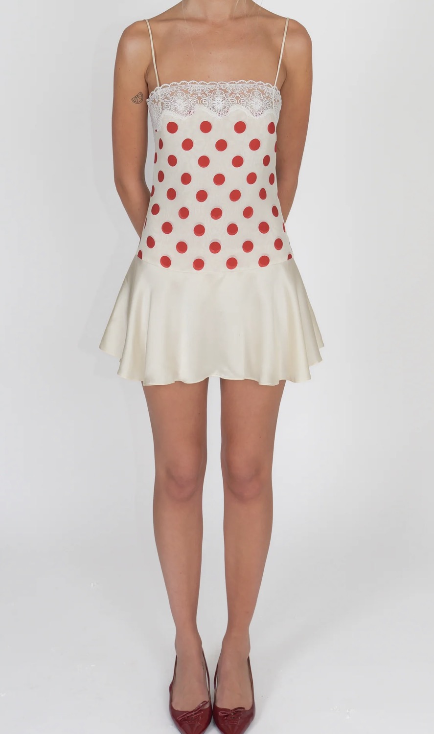BELSKI Margaux Mini Dress, Red 4