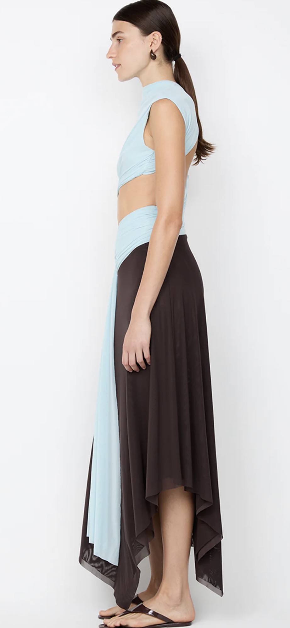 BEC+BRIDGE CONNI ASYM MIDI DRESS 4