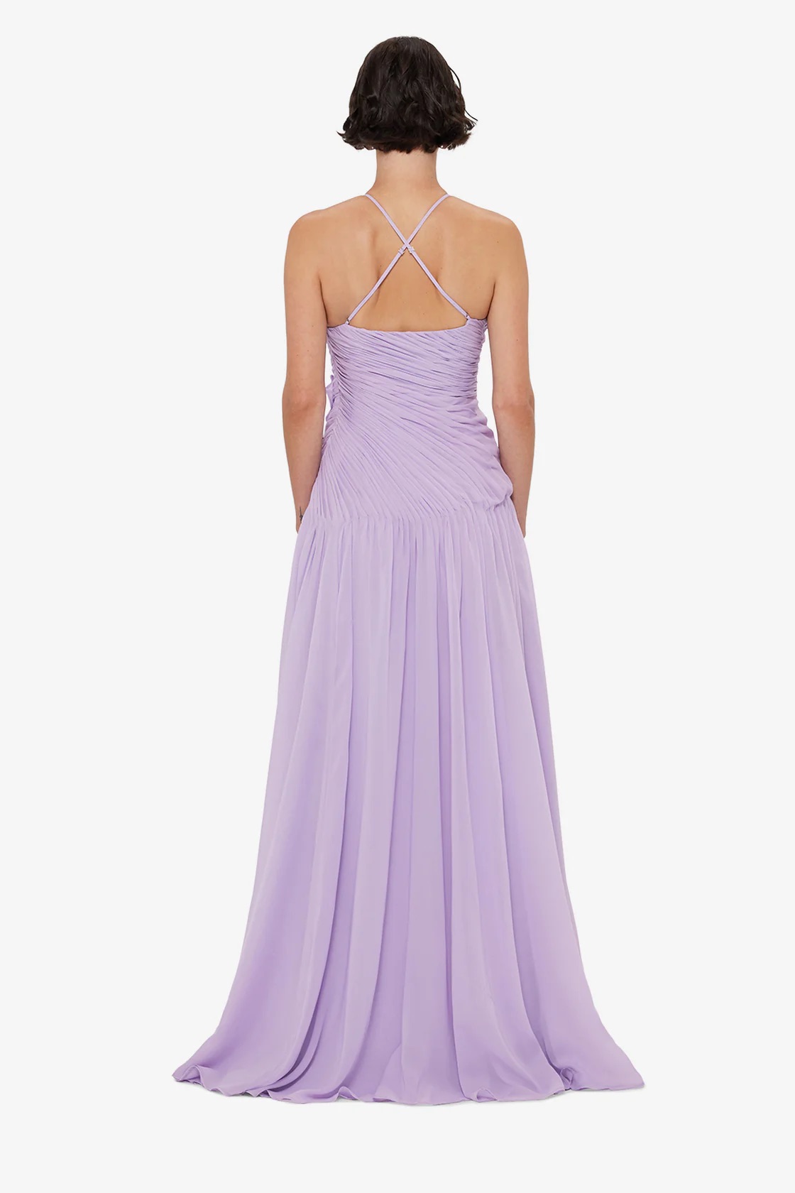 Leo Lin Amya Petal Gown Dress Lilac Size 14 2