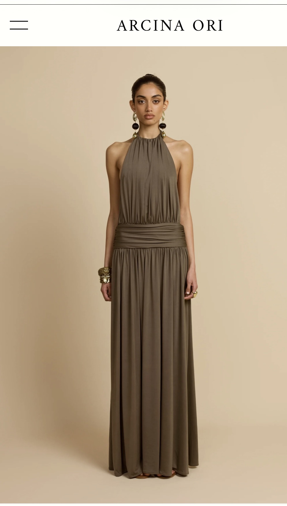 Arcina ori santina dress in khaki