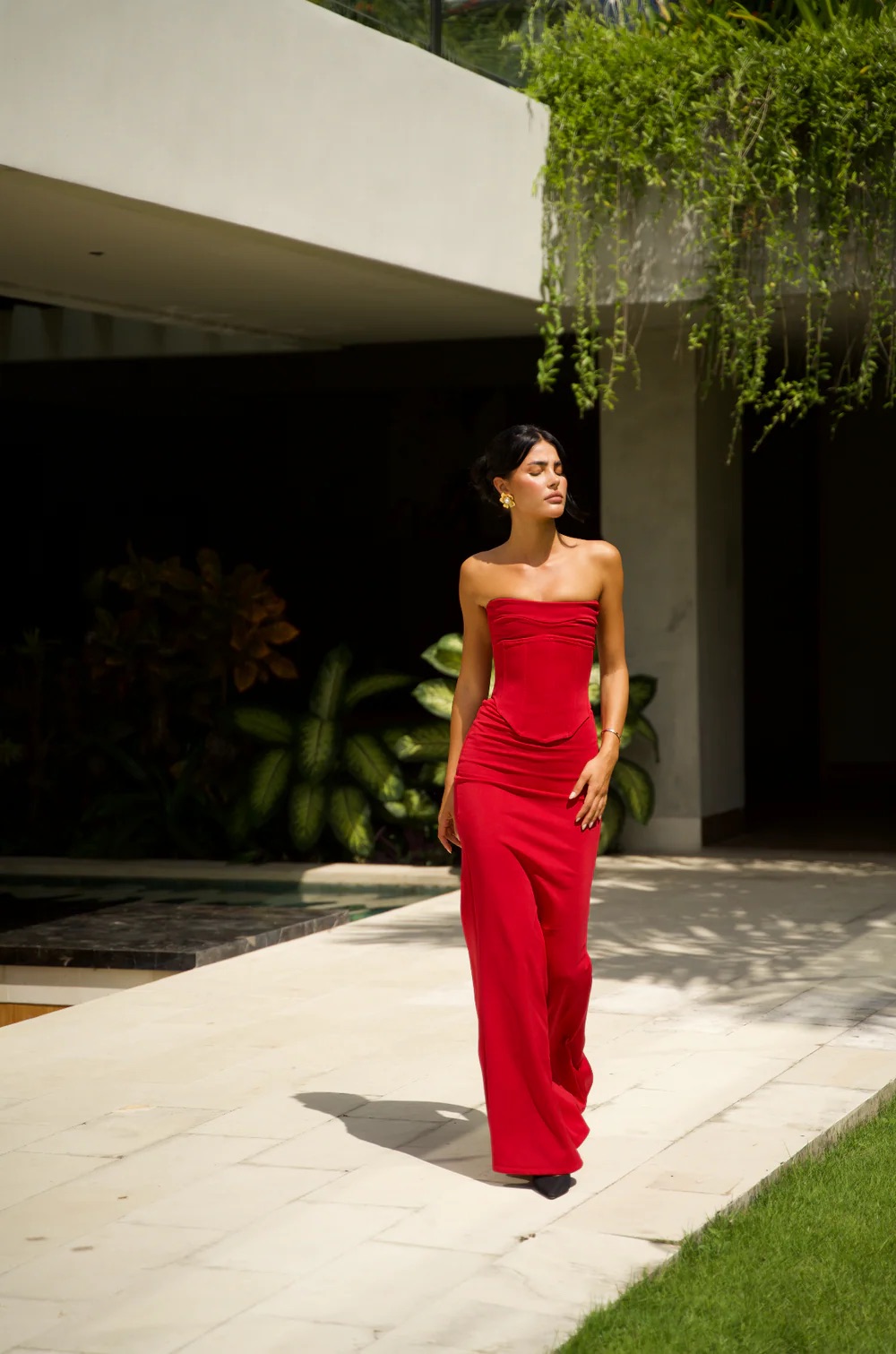 HNTR THE LABEL Louie Gown in Wine❤️