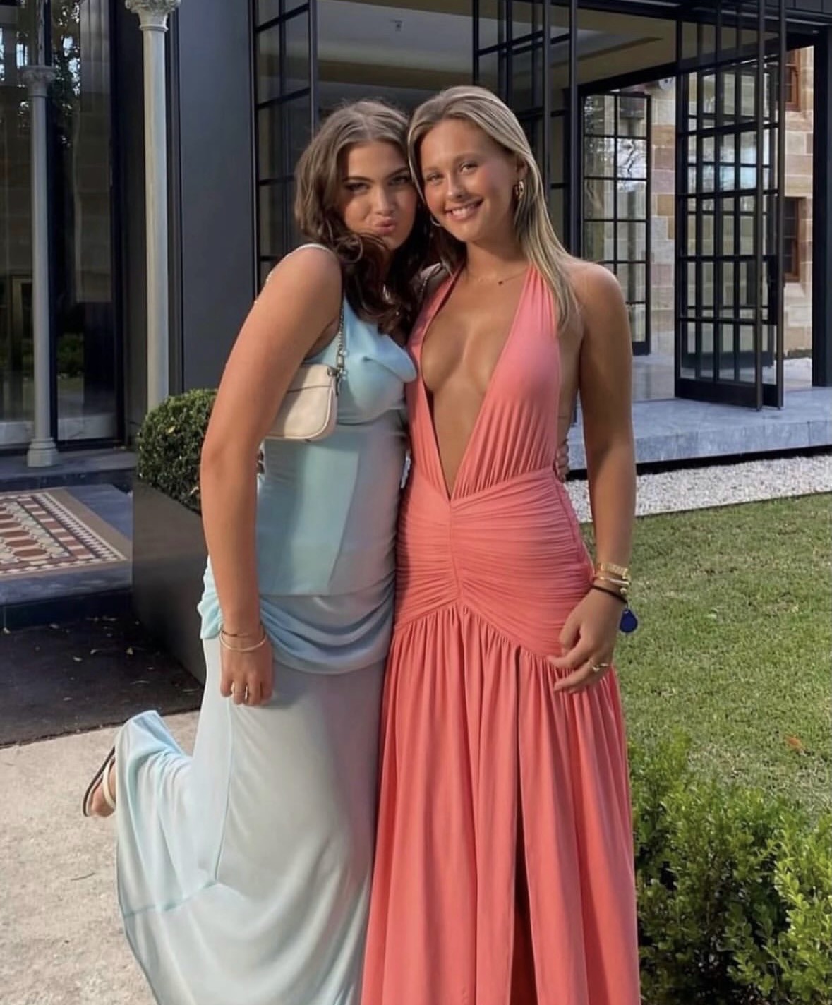 Melania Maxi Dress – Coral Pink