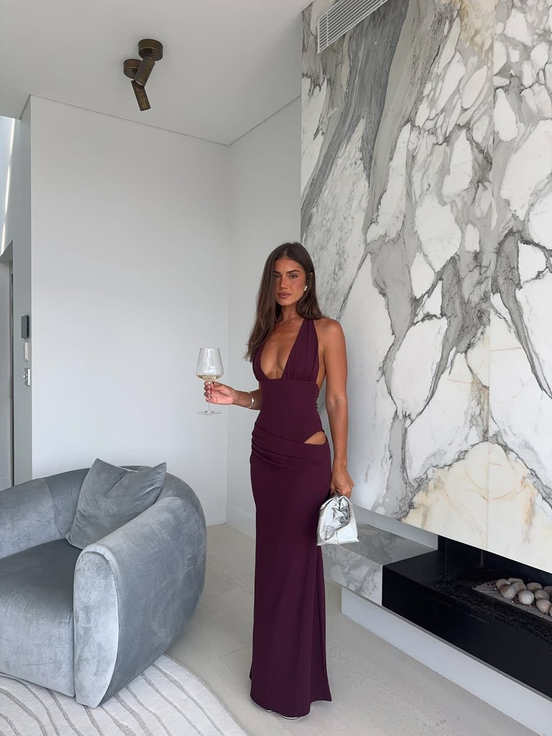 Twilight Temptation maxi dress - Plum