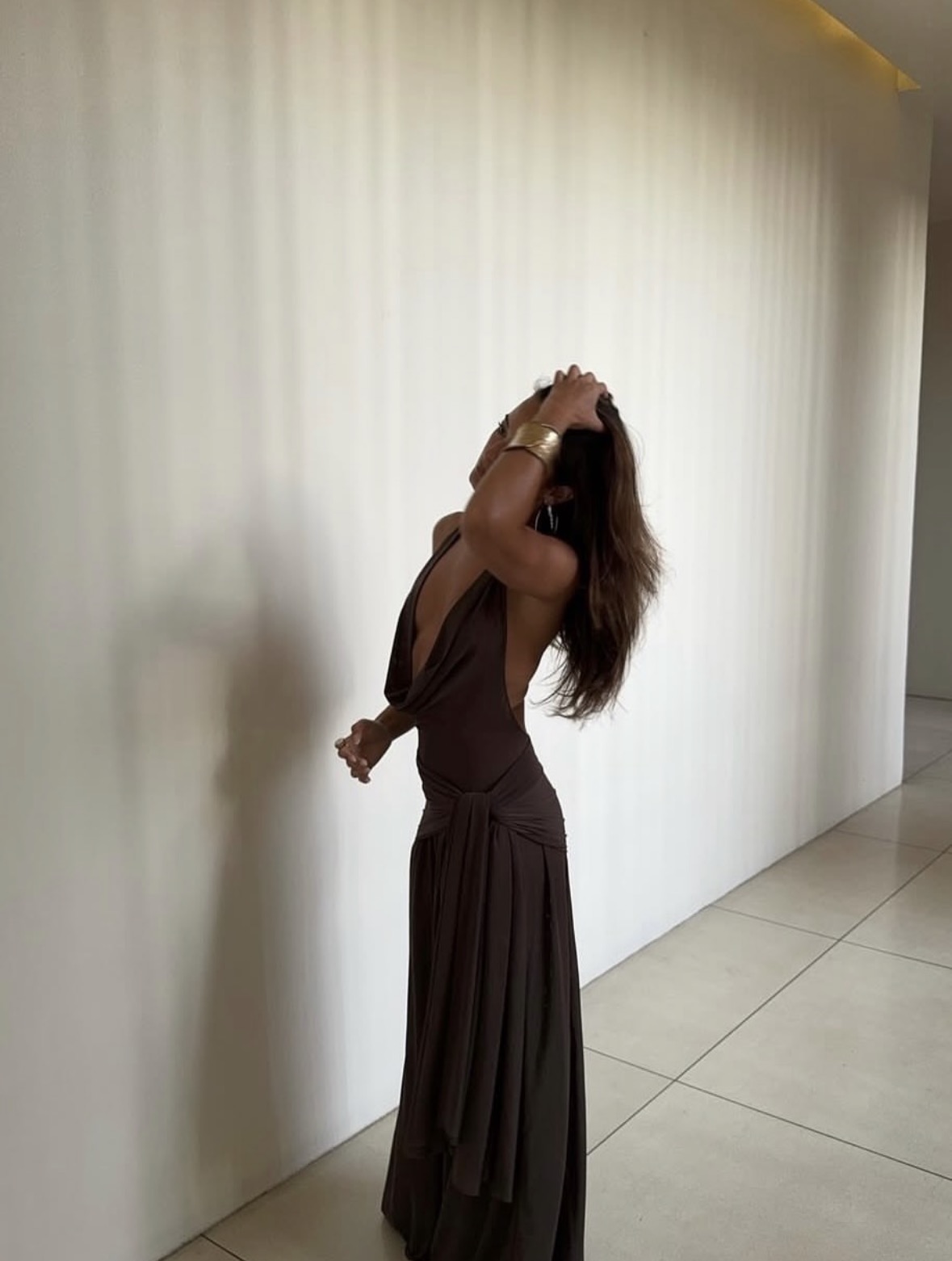 LULU SOUZA YÕSEI DRESS- brown 2