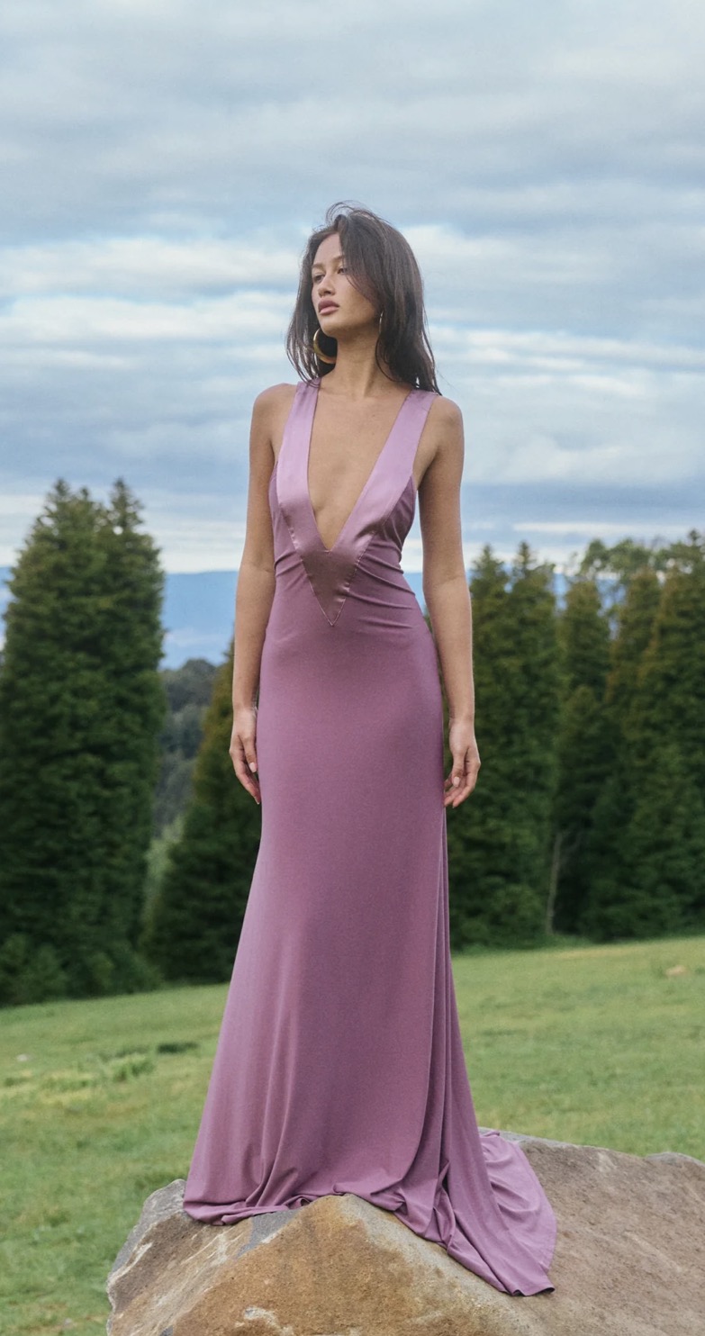Ance gria Rosa gown