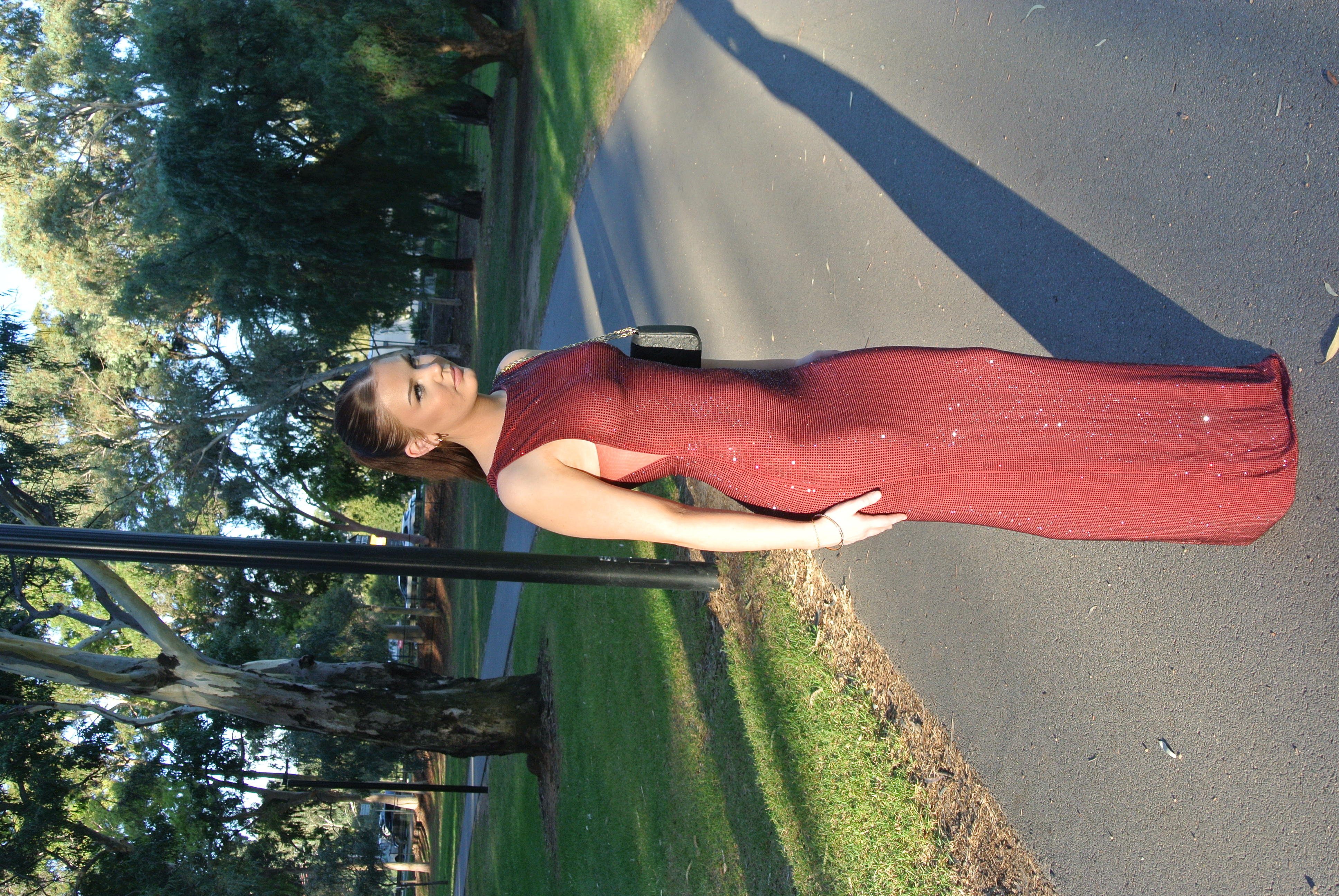 Magnolia Sleeveless Diamante Maxi Dress - Wine 2
