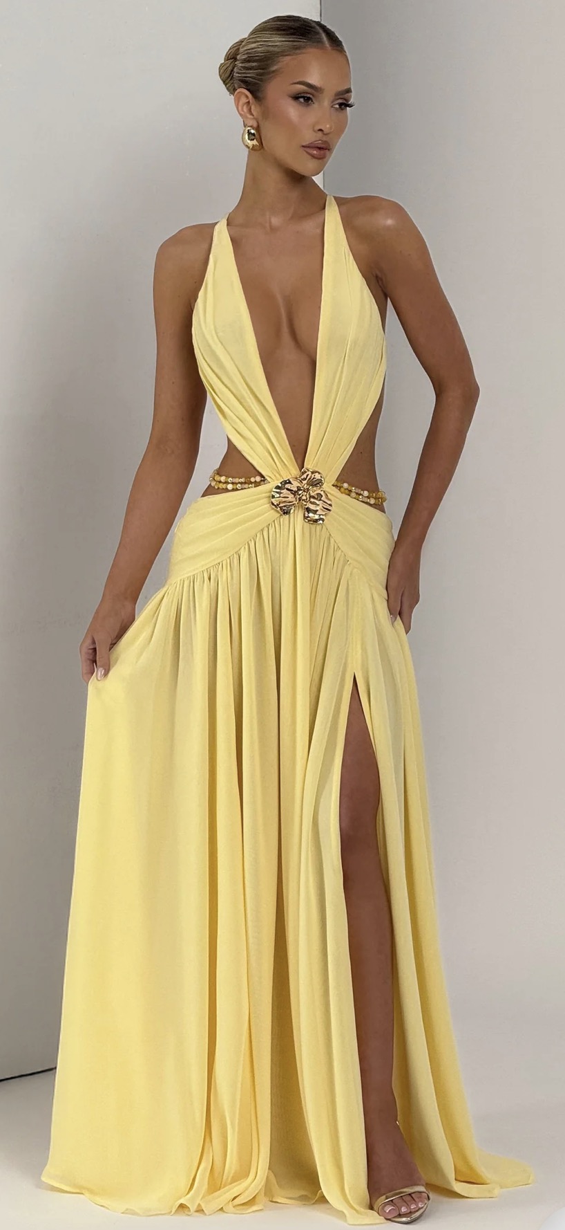 INDIANNA MAXI DRESS - LEMON