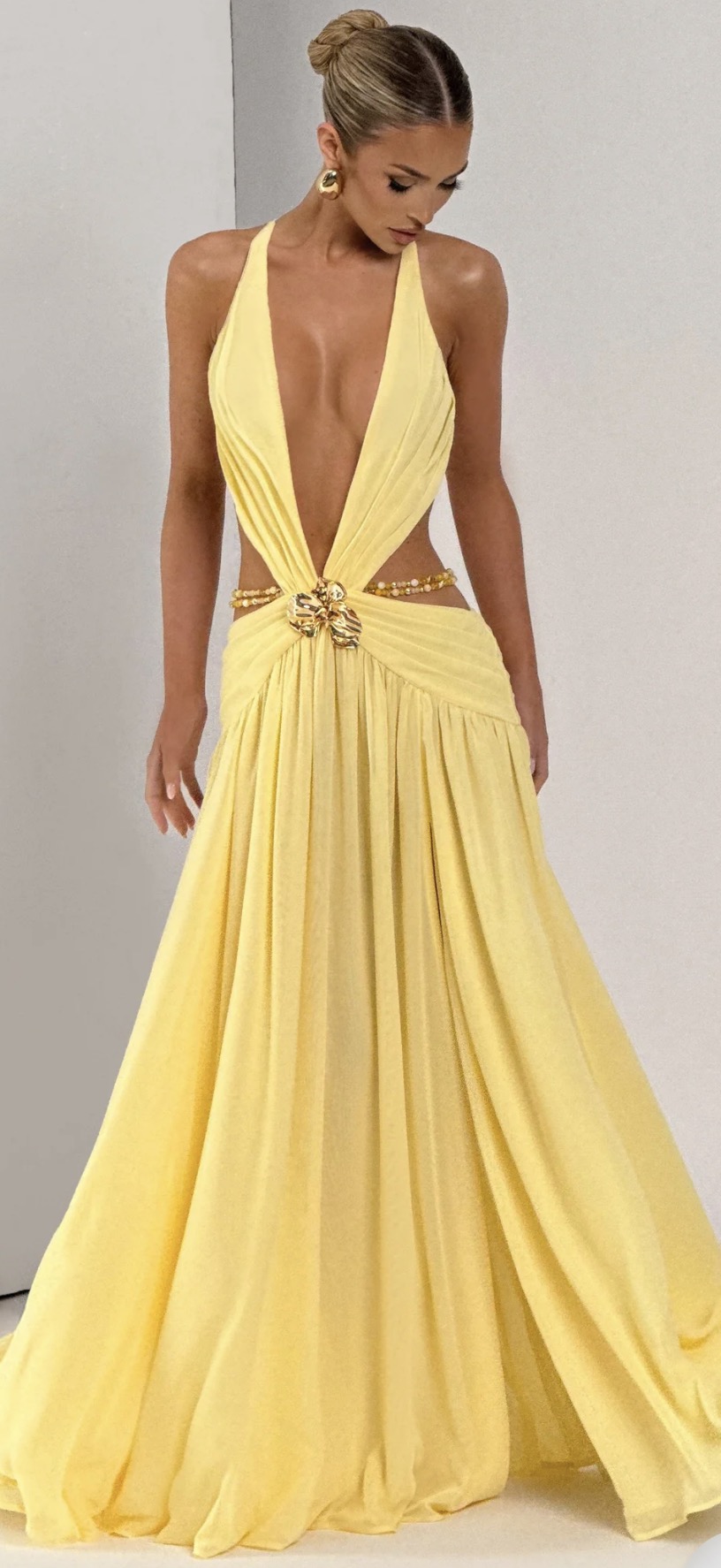 INDIANNA MAXI DRESS - LEMON 3