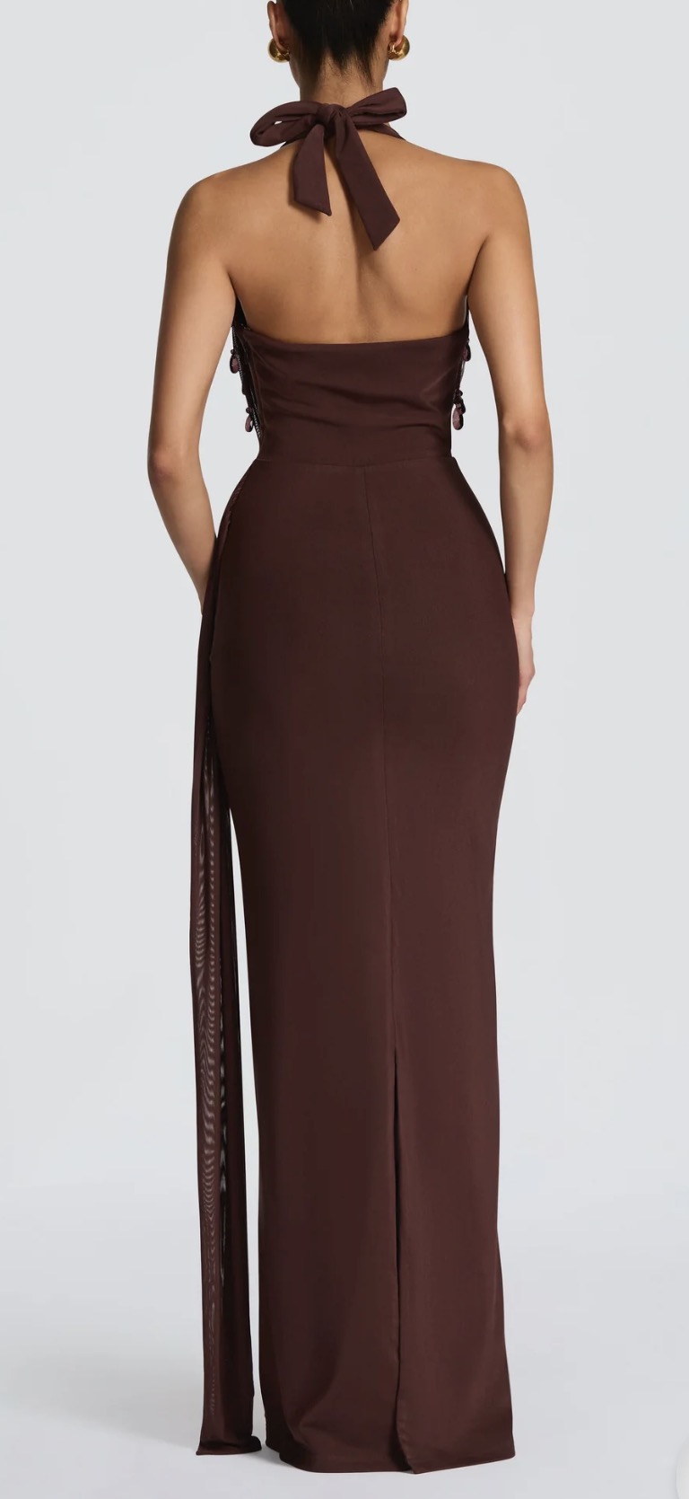 FABIA MAXI DRESS - PLUM BROWN 4