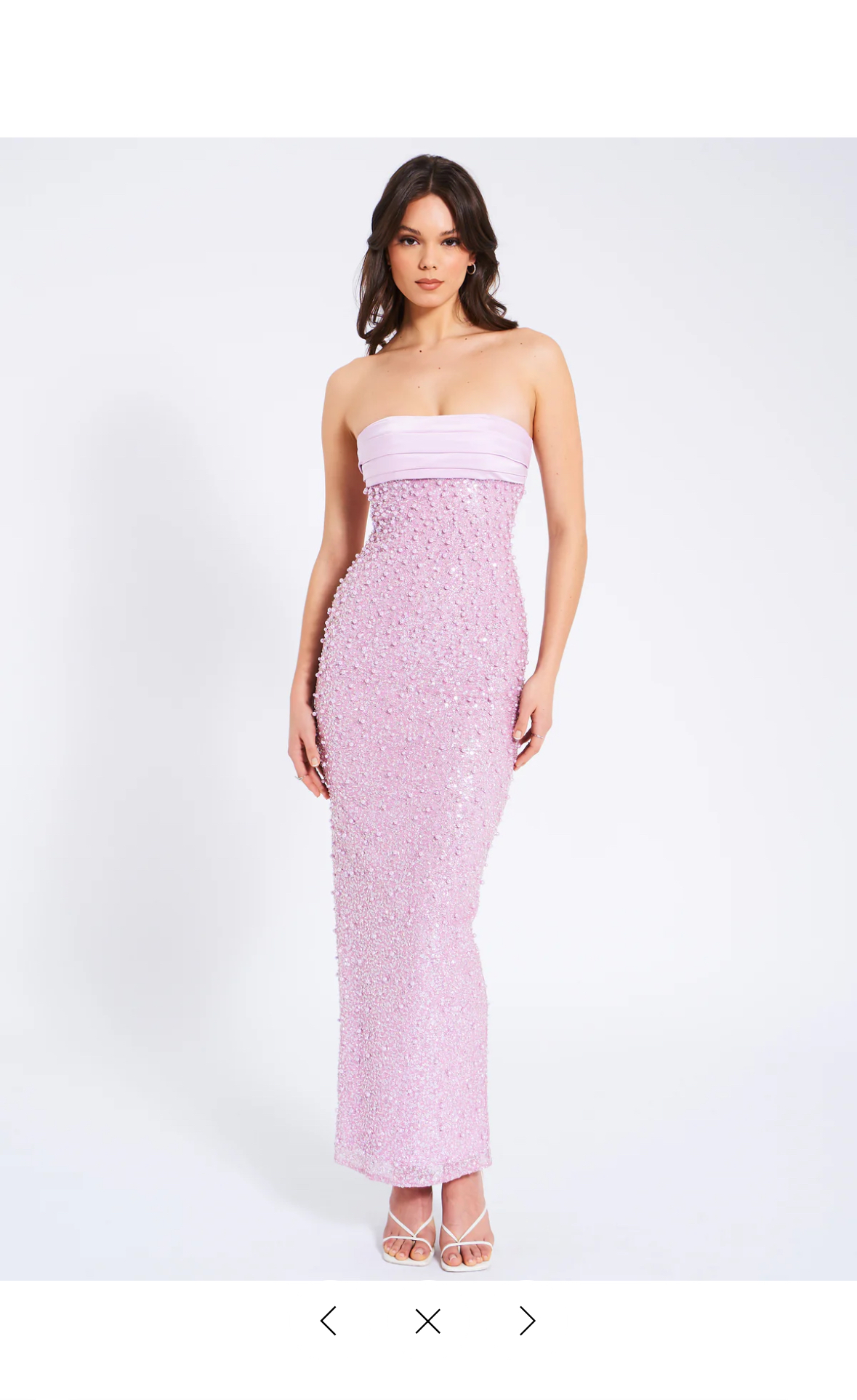 Miss Circle Lainey Purple Satin Sequin Pearls Beaded Maxi Dress New York pink maxi dress 2