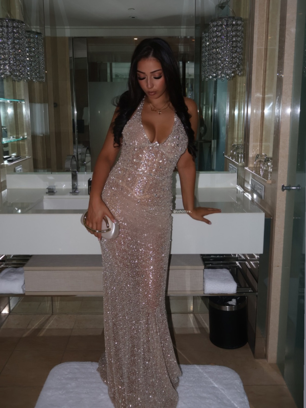 Albina dyla golden mirage gown ✨🤍