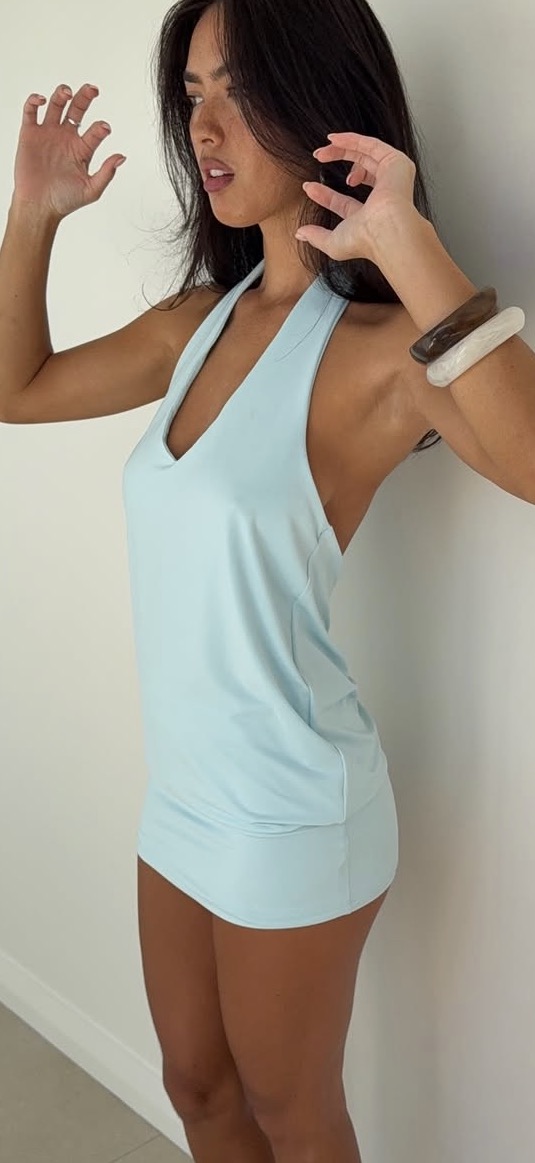 Hntr the label aspen halter mini dress
