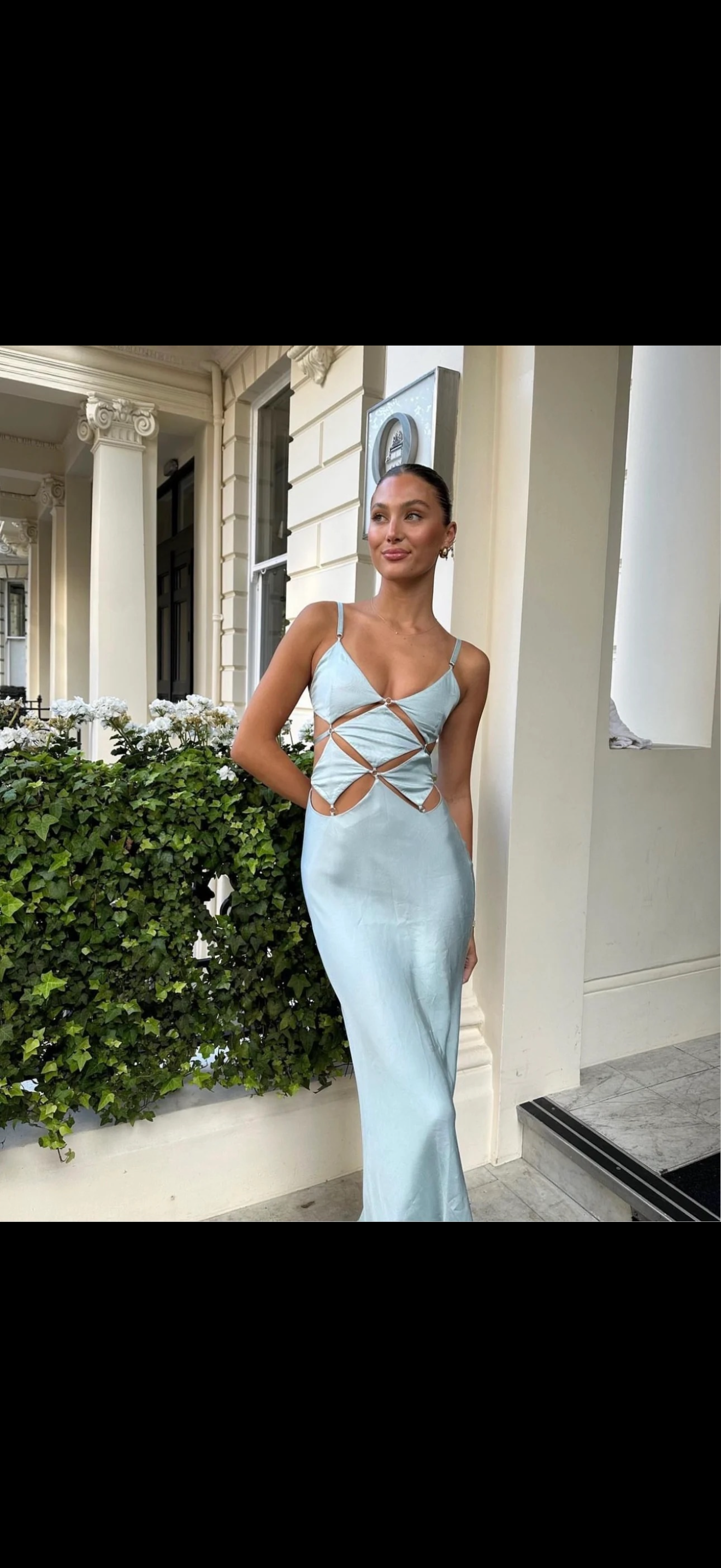 Bec and Bridge Diamond Days Strap Maxi Dress- Cloud Blue 3