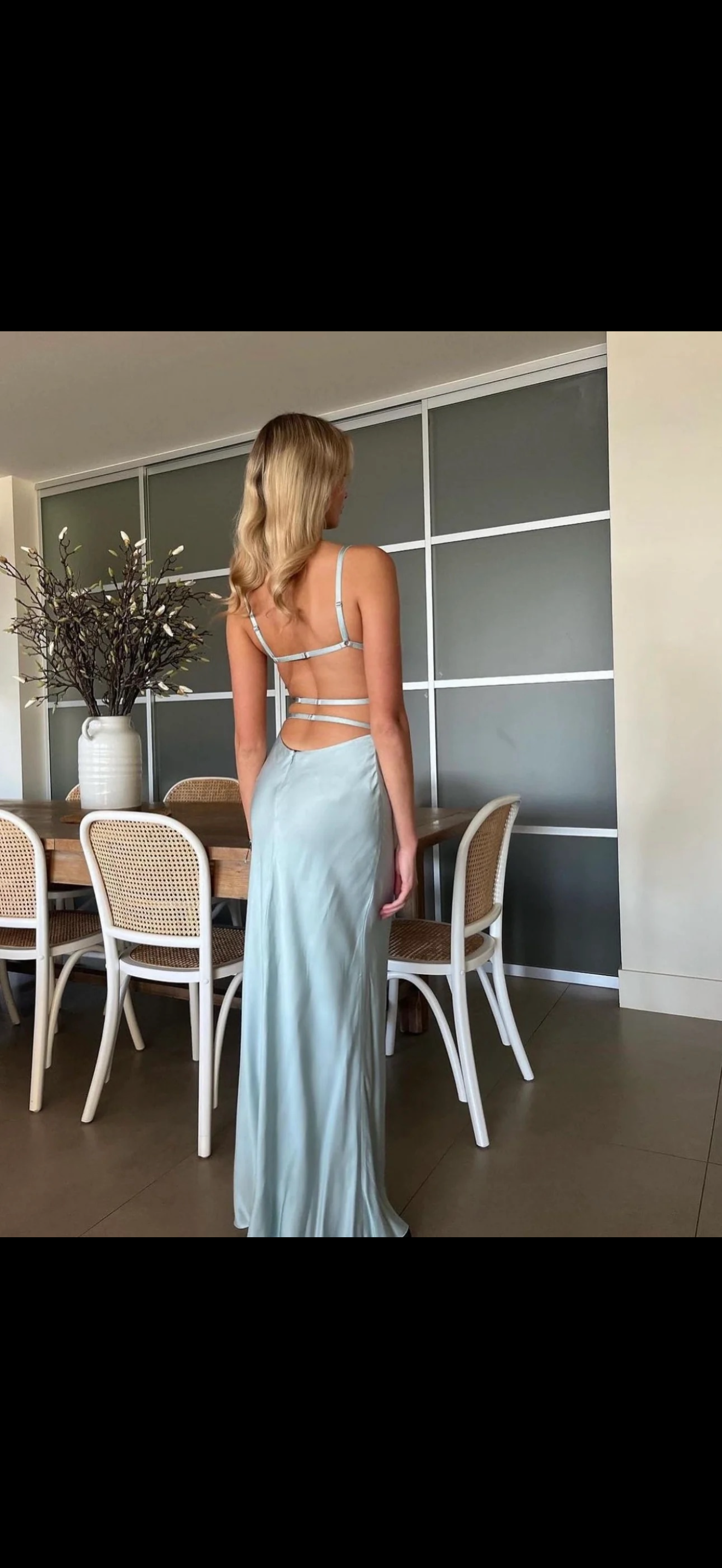 Bec and Bridge Diamond Days Strap Maxi Dress- Cloud Blue 4