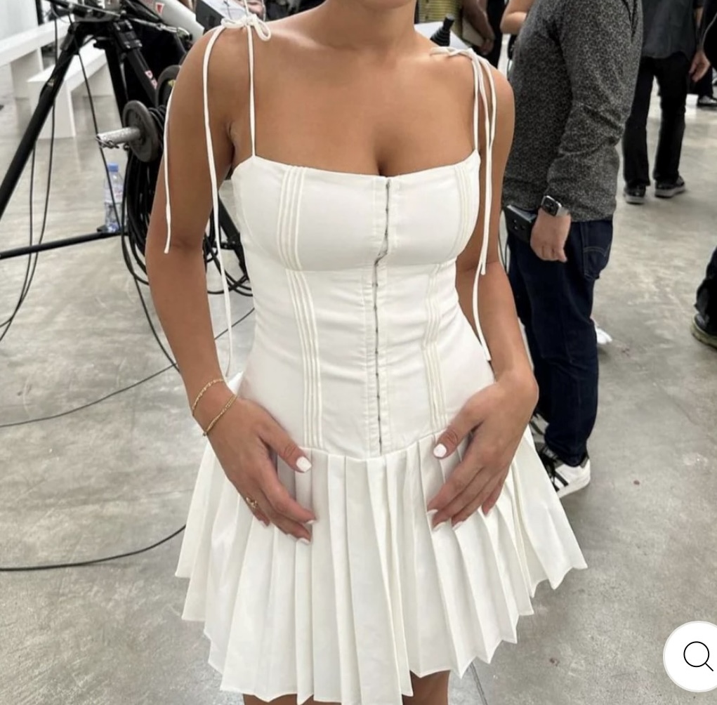 House of CB Marcy Pleated Mini Dress 5