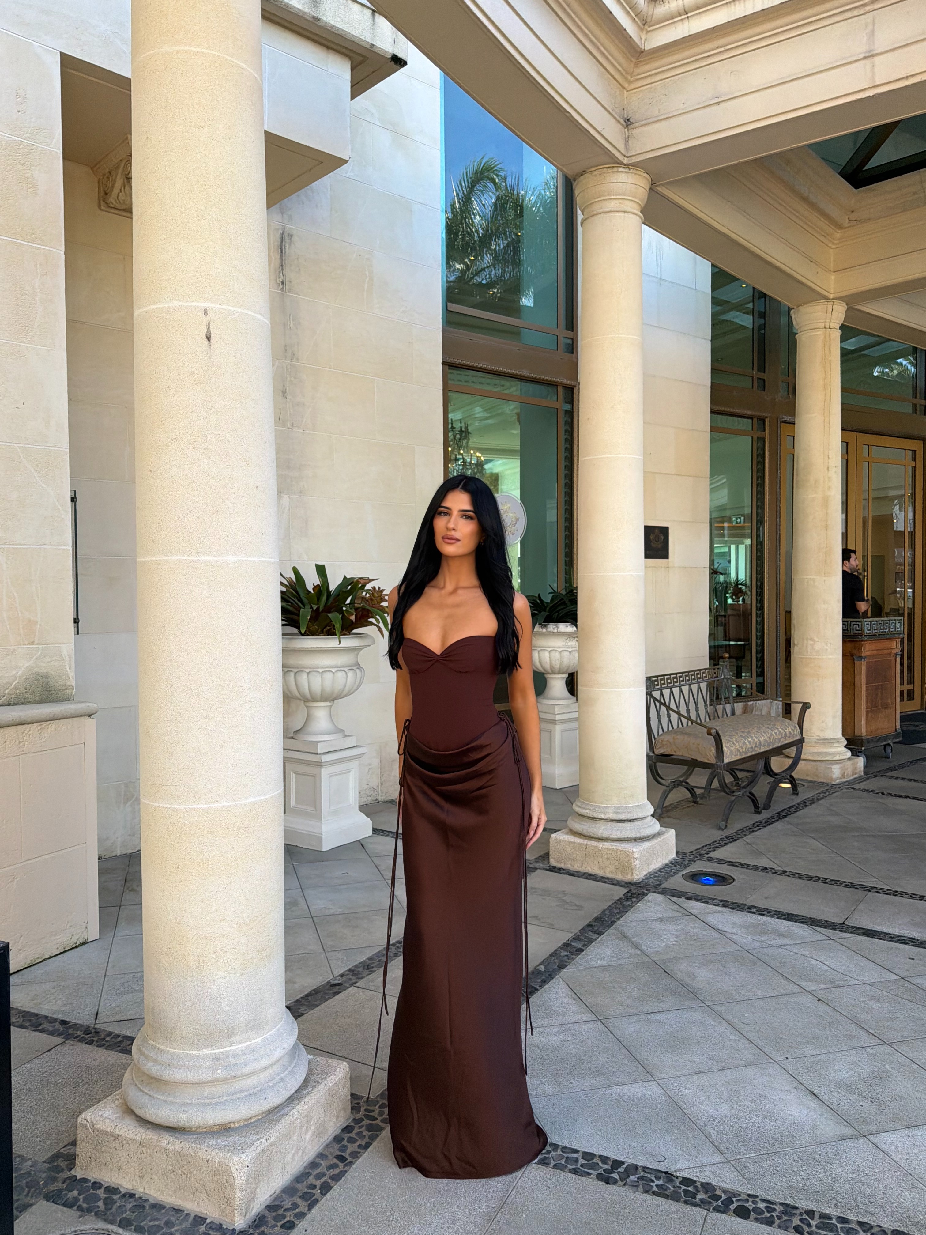 Natalie Rolt Verity Bustier & Evelyn Skirt Choc Brown