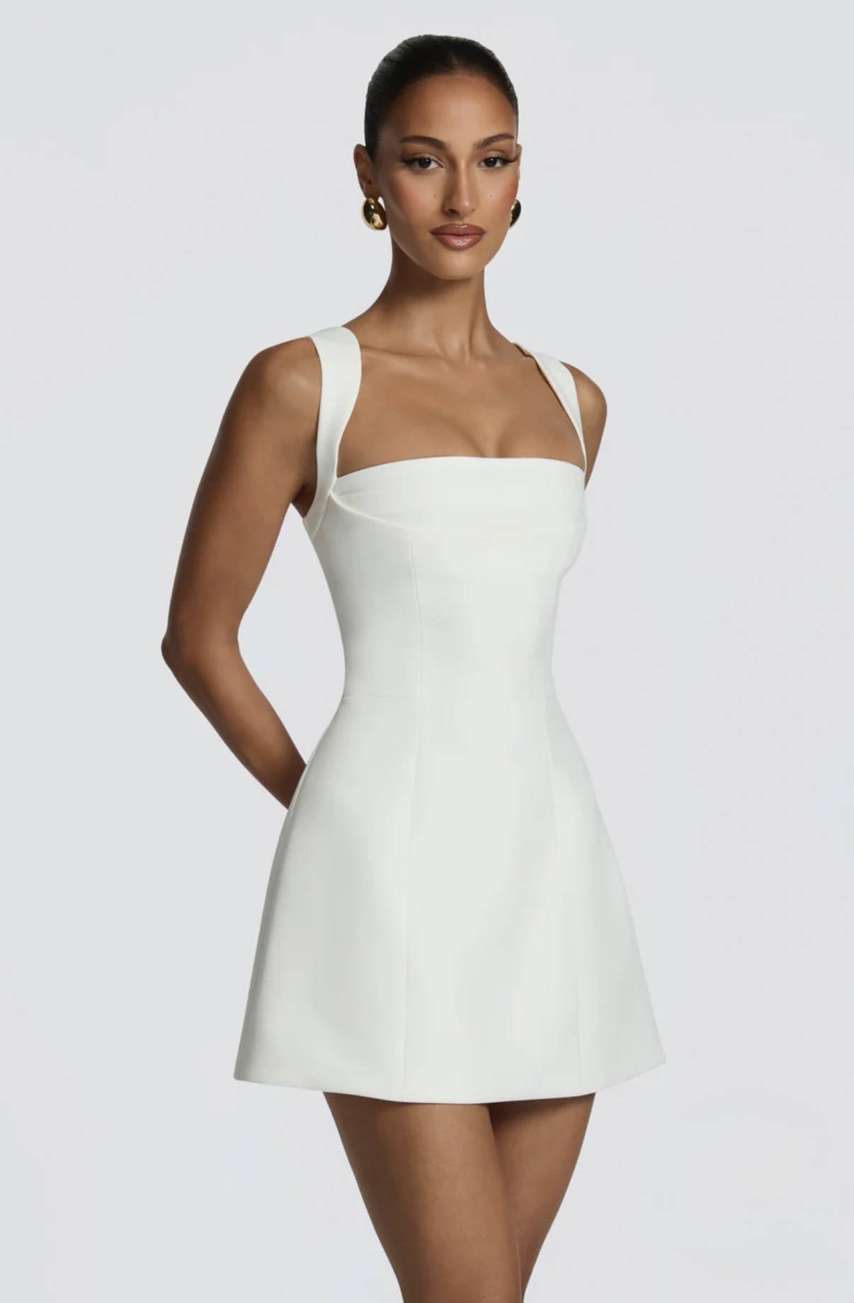 Babyboo Iona Mini Dress in Ivory 3