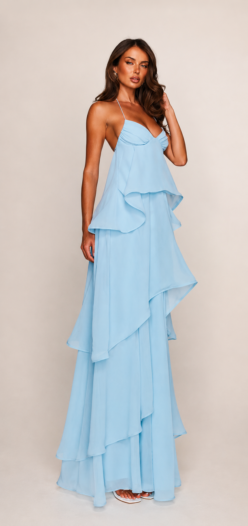 Twirl With Me Maxi Dress in Baby Blue 🦋