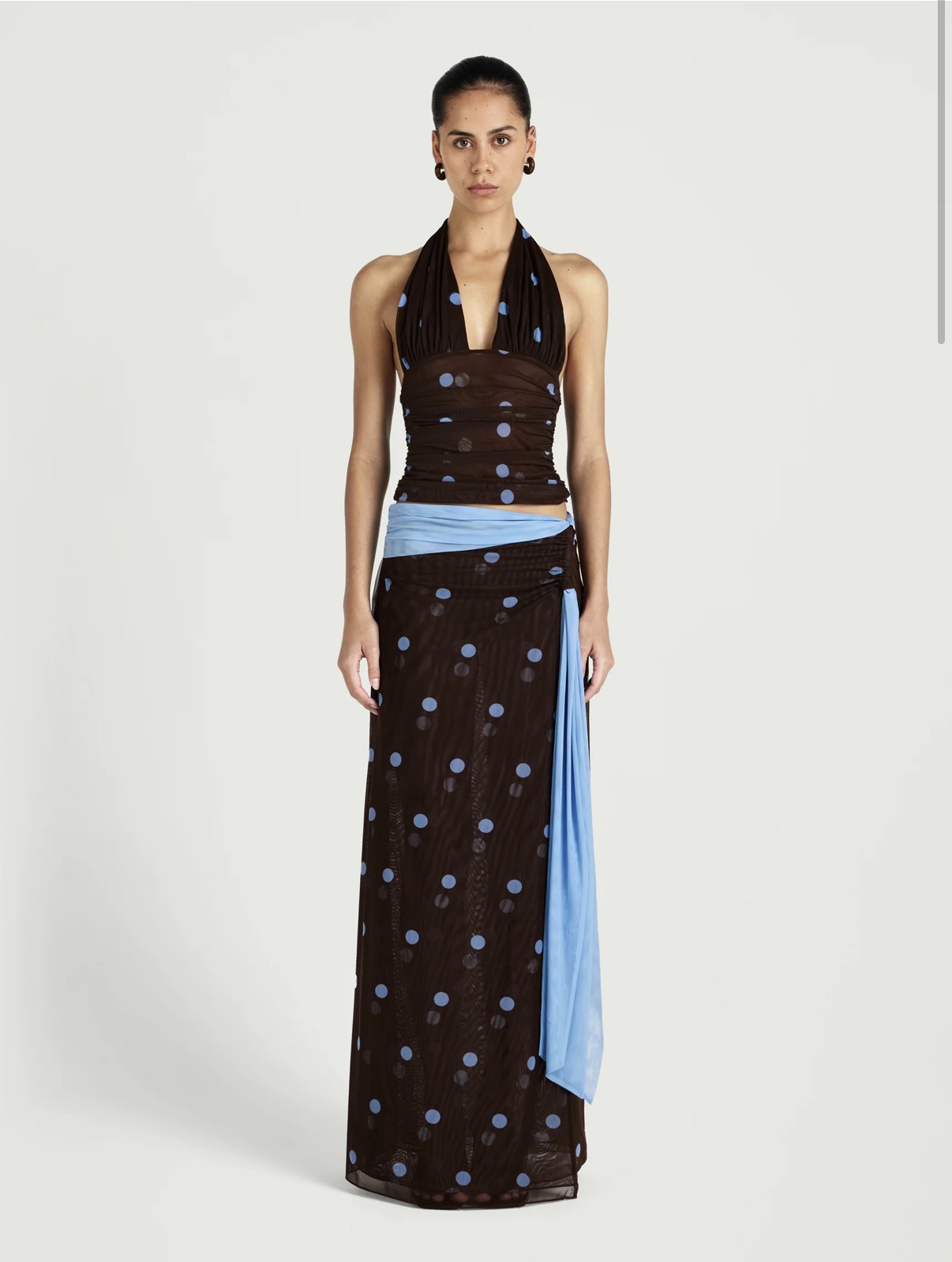 Penelope choc blue polka set ✨