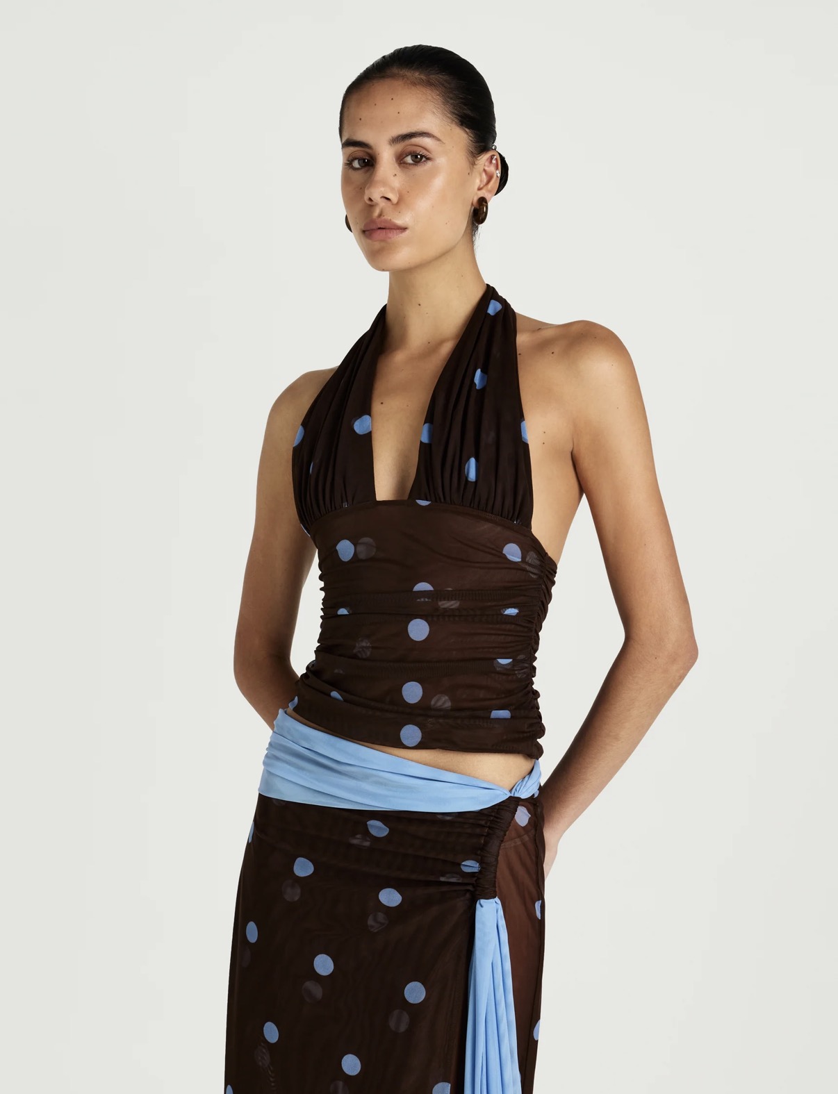 Penelope choc blue polka set ✨ 3
