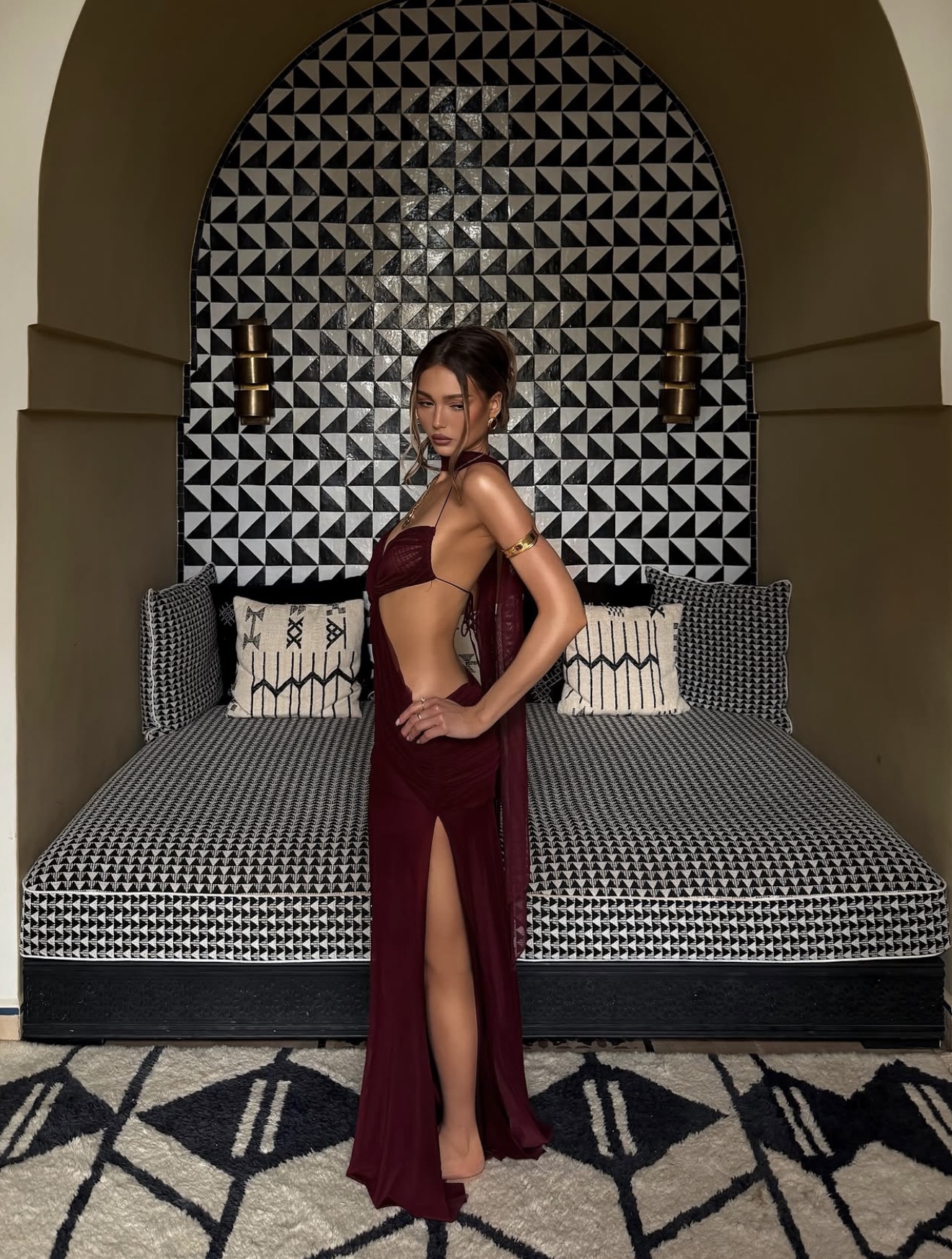 Jaded London Draped Vida Dress