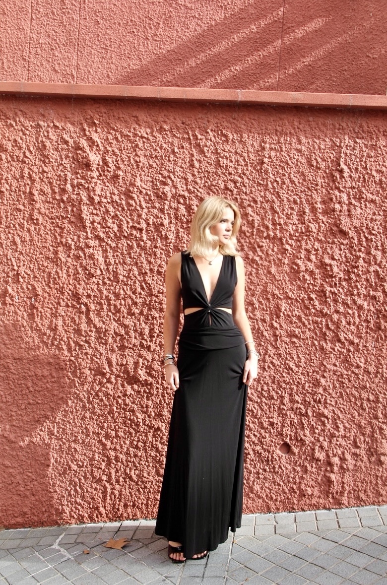 Cue Twist Front Jersey Maxi Dress