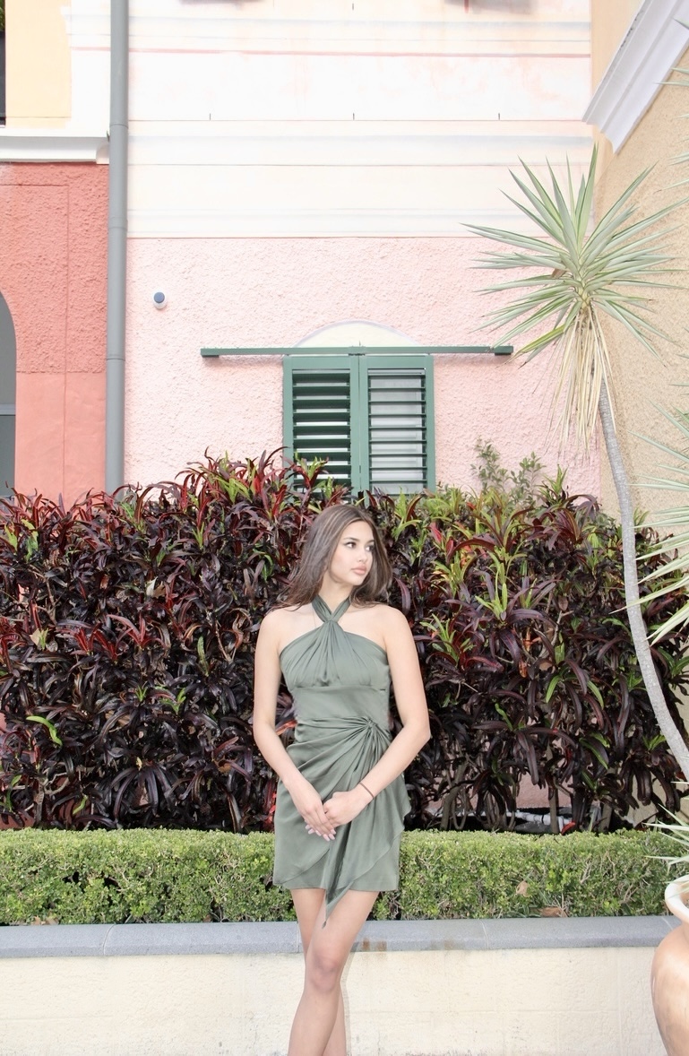 By Johnny Knotted Neck Mini Dress 2
