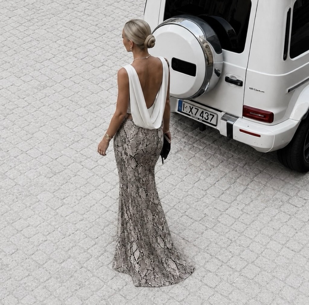 Loving You Maxi Skirt in Snake Print