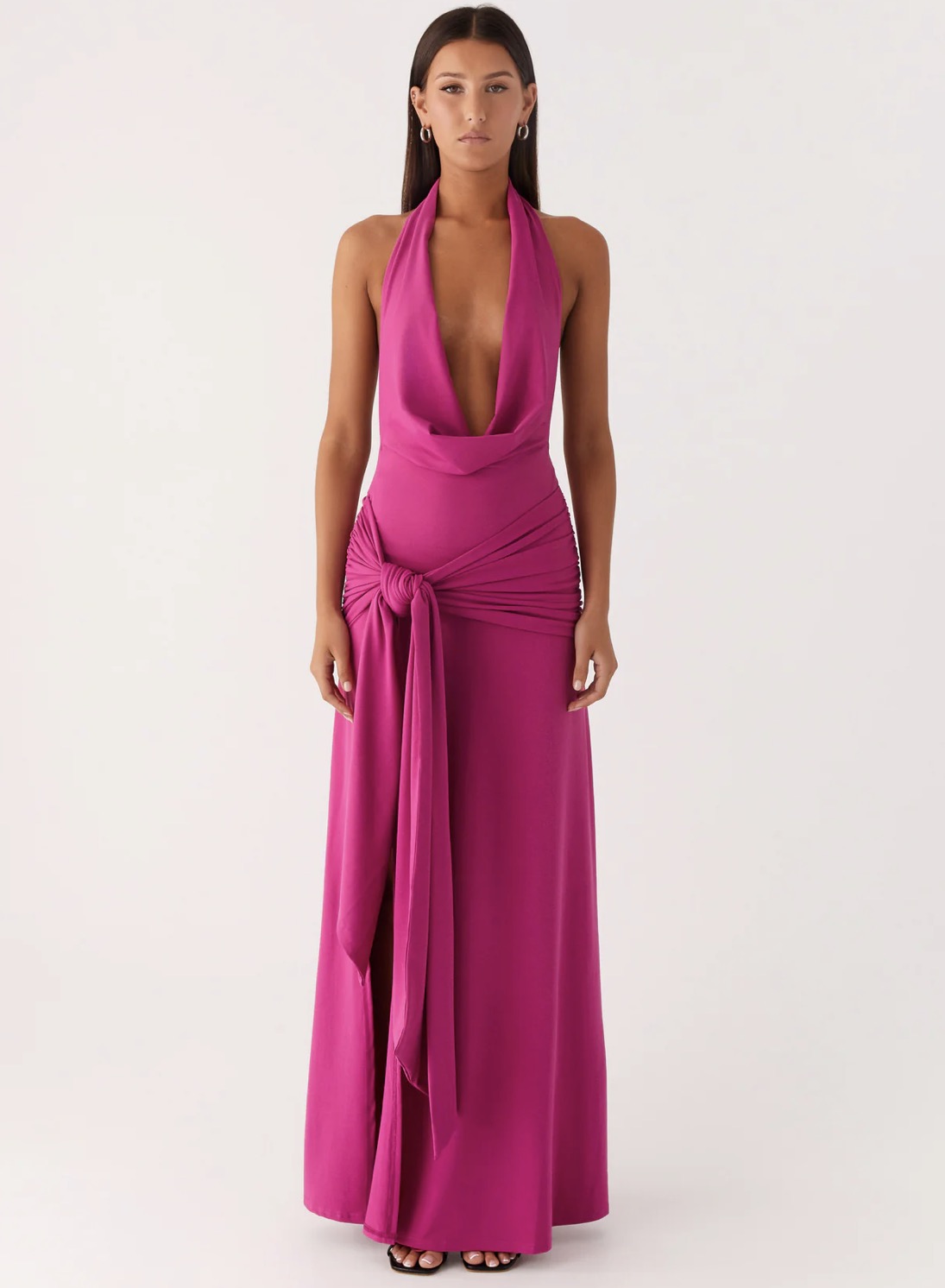 Rowan Ray Cowl maxi dress in Fuchsia