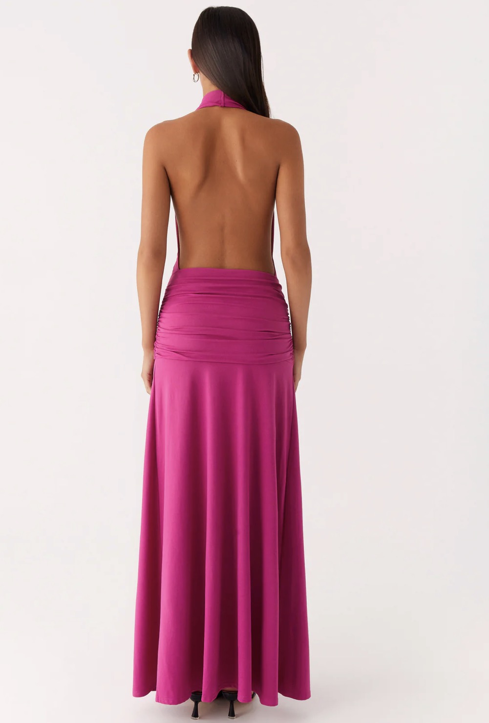 Rowan Ray Cowl maxi dress in Fuchsia 3