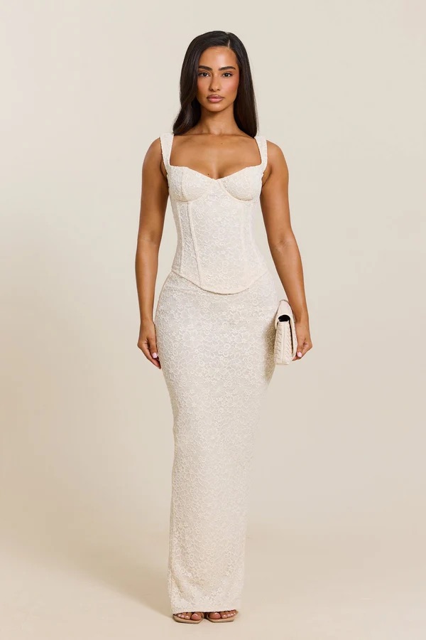 Clinched Lace Maxi set