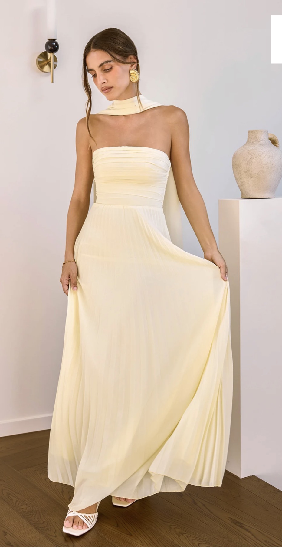 Rosewater roads strapless maxi dress