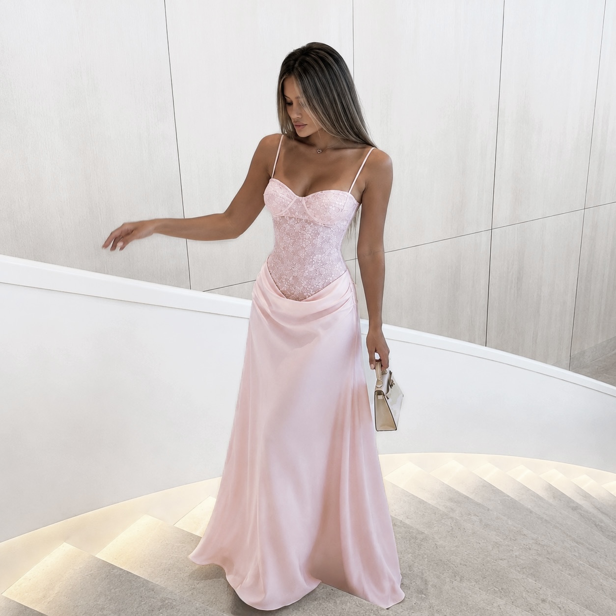 Romy Maxi Dress in Pink