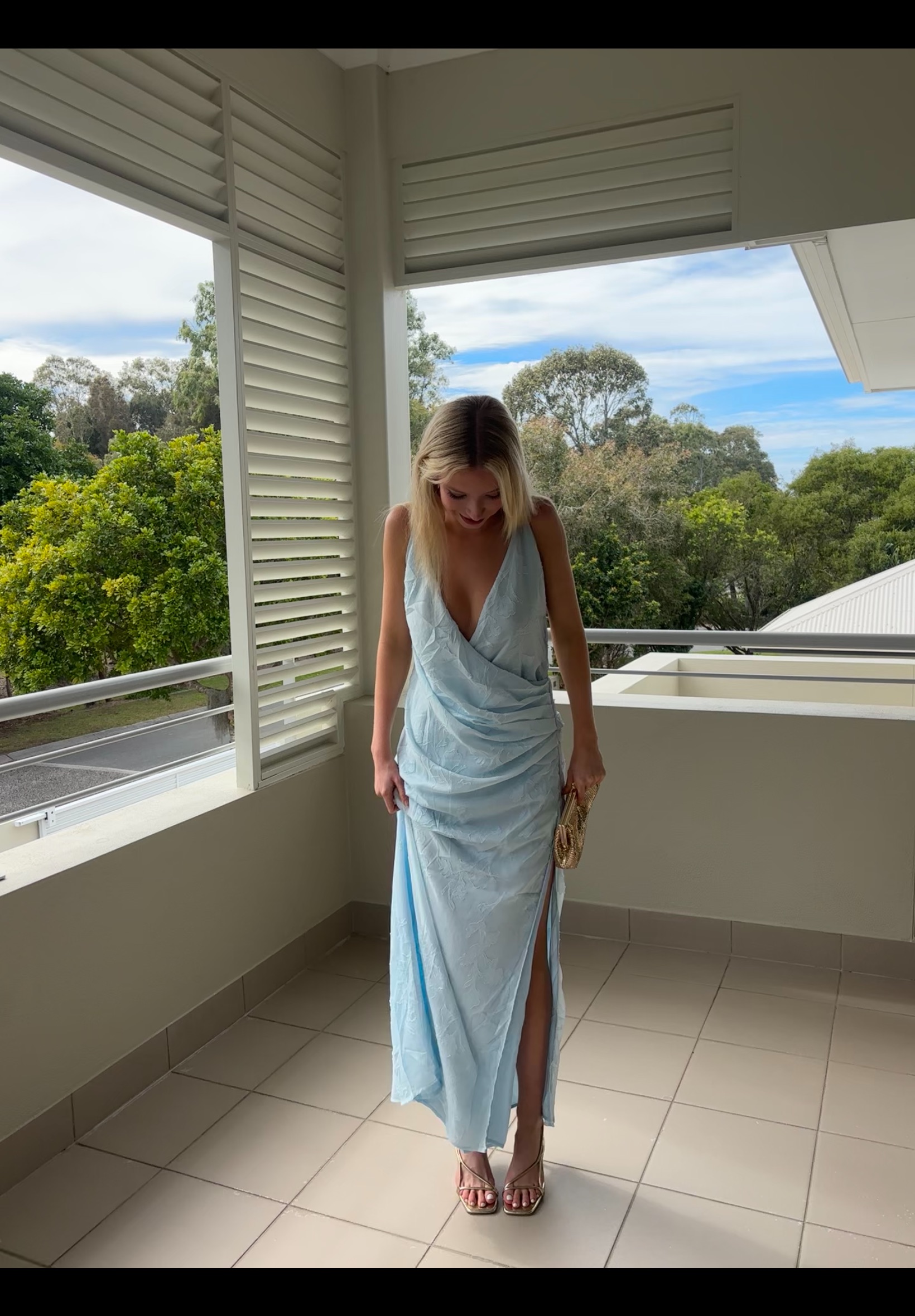 Soft but sharp maxi dress