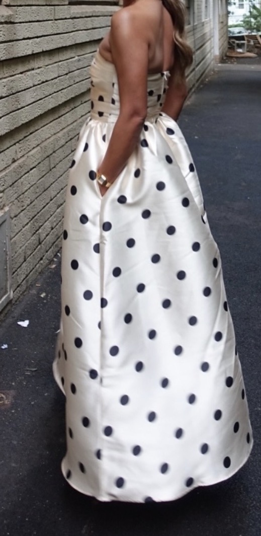 Dottie strapless polka dot midi dress 3