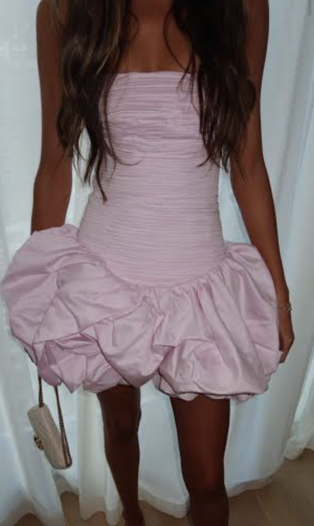 Violette bubble hem mini dress